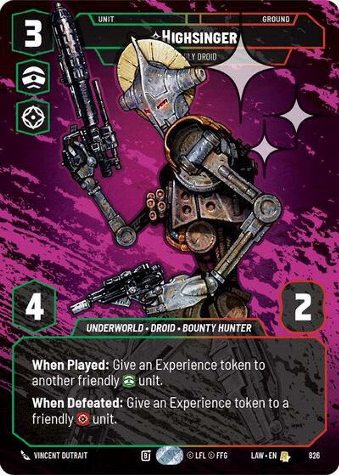 Highsinger — Deadly Droid #826/264 from A Lawless Time