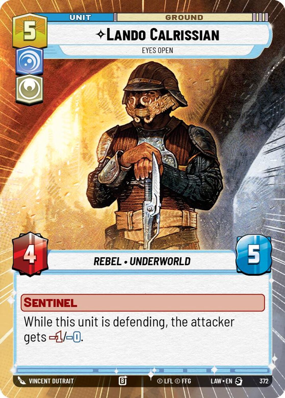 Lando Calrissian — Eyes Open #372/264 from A Lawless Time