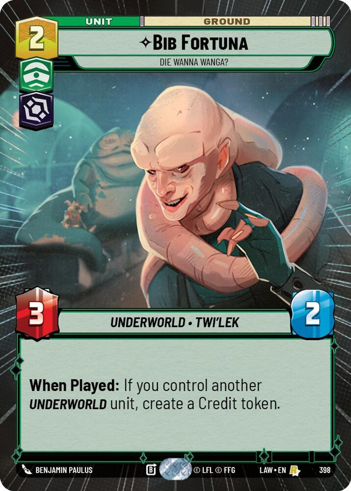 Bib Fortuna — Die Wanna Wanga? #398/264 from A Lawless Time
