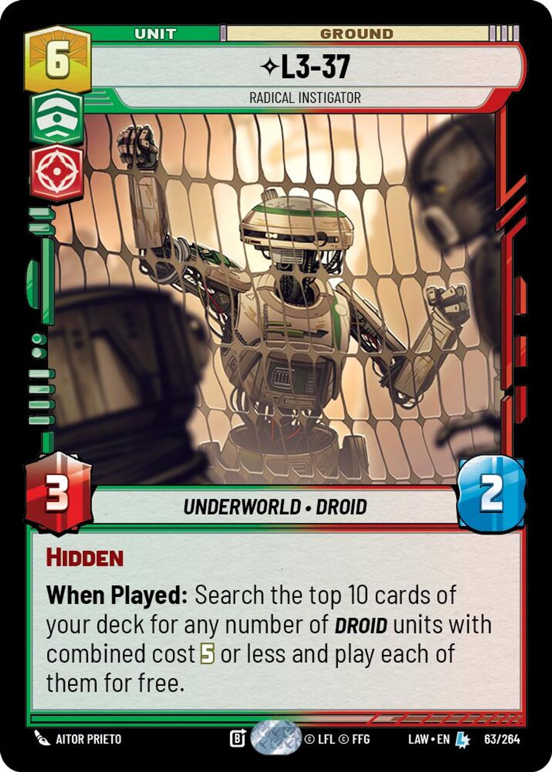 L3-37 — Radical Instigator #063/264 from A Lawless Time