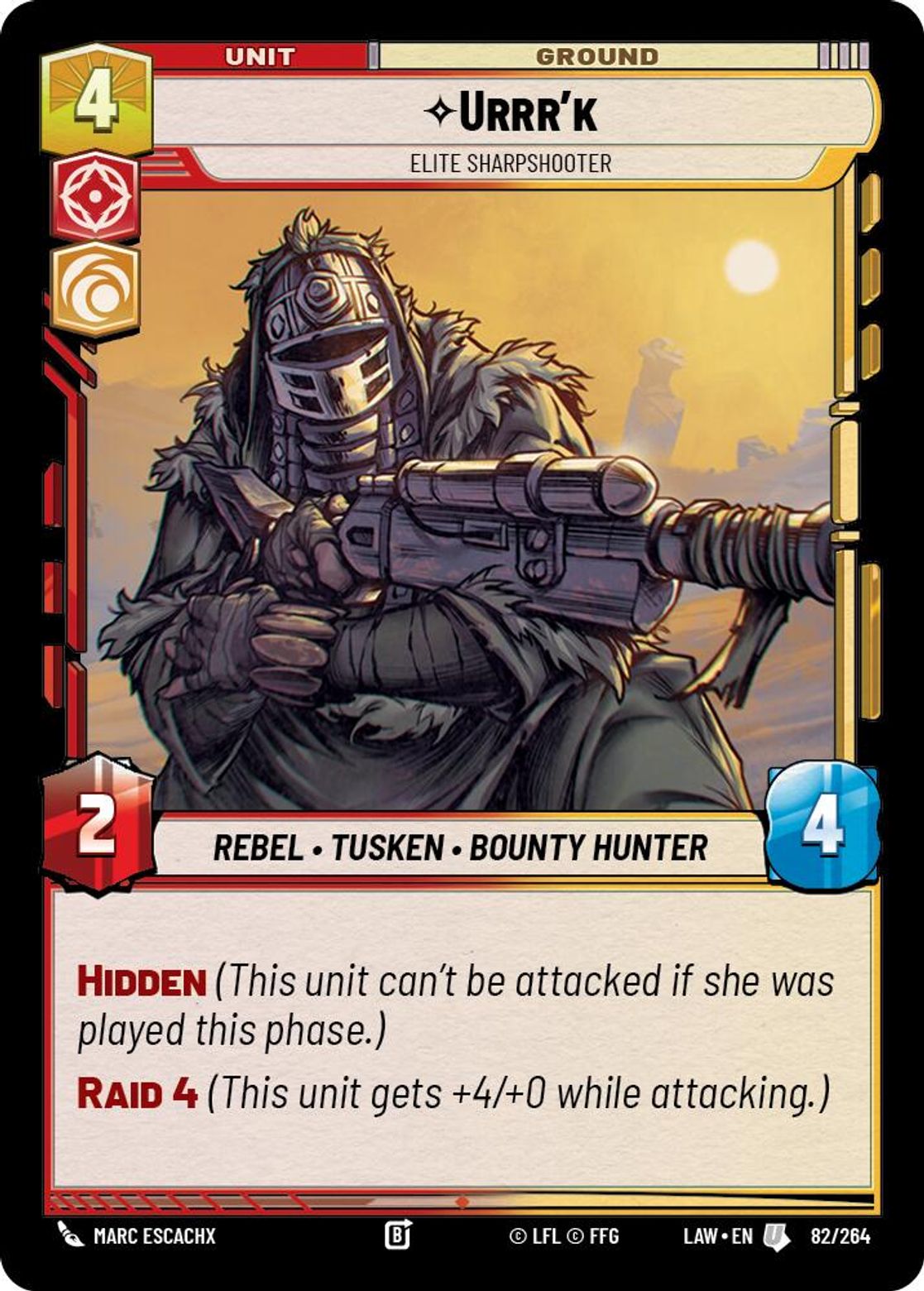 Urrr'k — Elite Sharpshooter #082/264 from A Lawless Time
