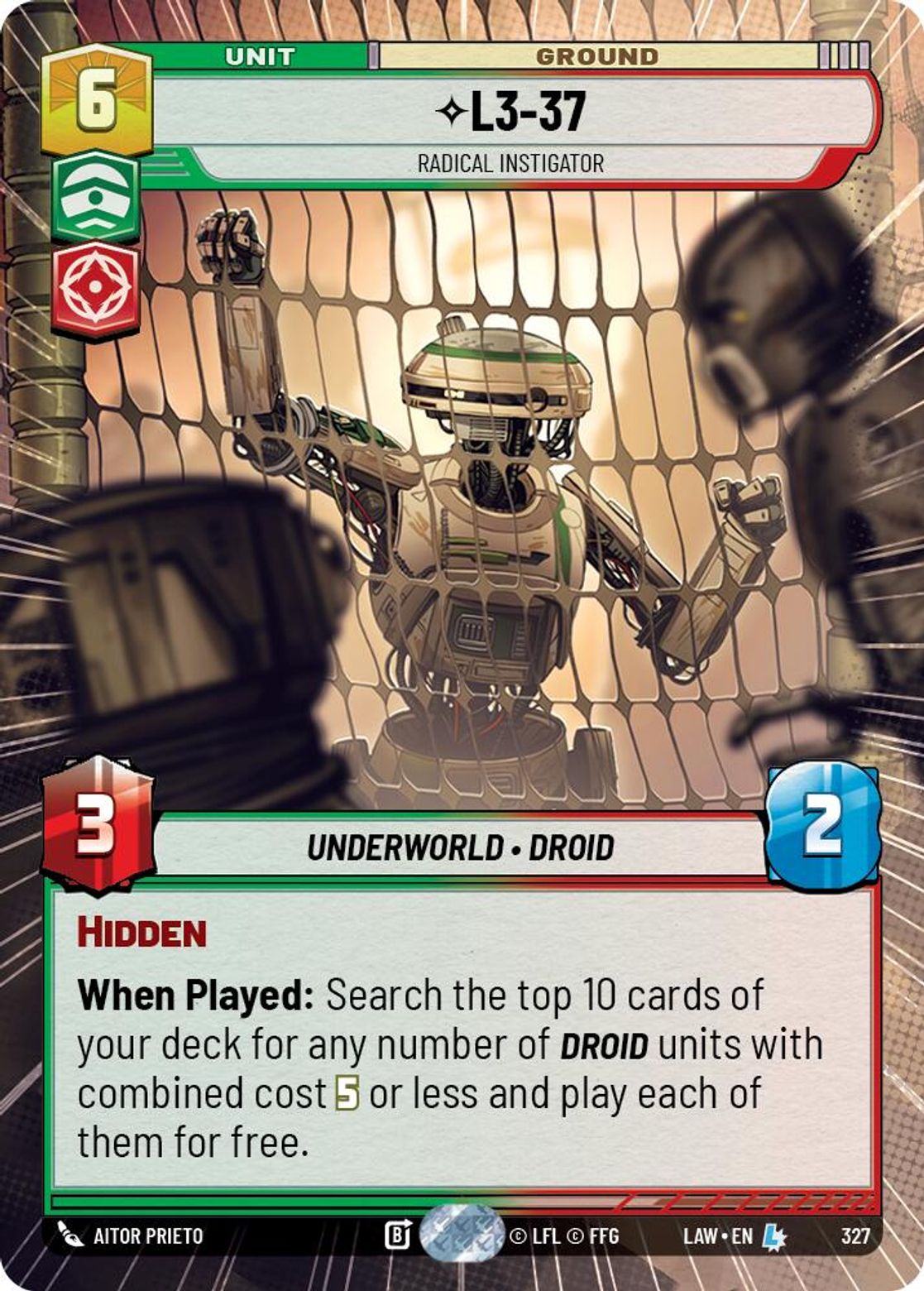 L3-37 — Radical Instigator #327/264 from A Lawless Time