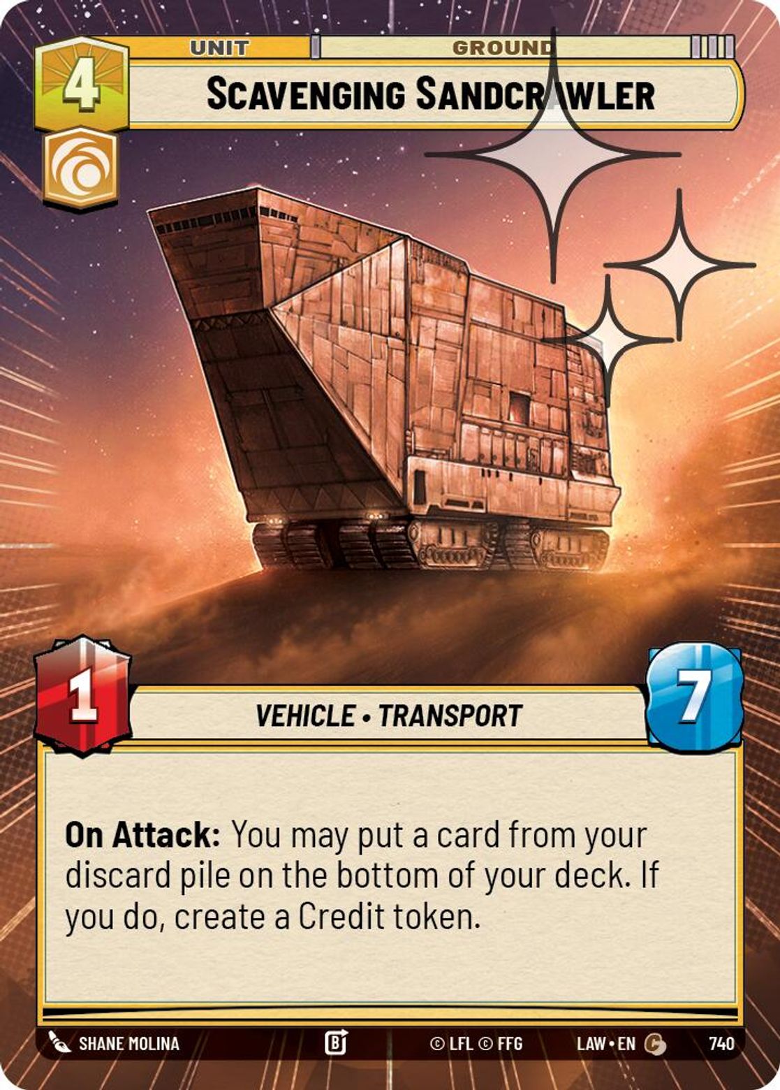 Scavenging Sandcrawler #740/264 from A Lawless Time