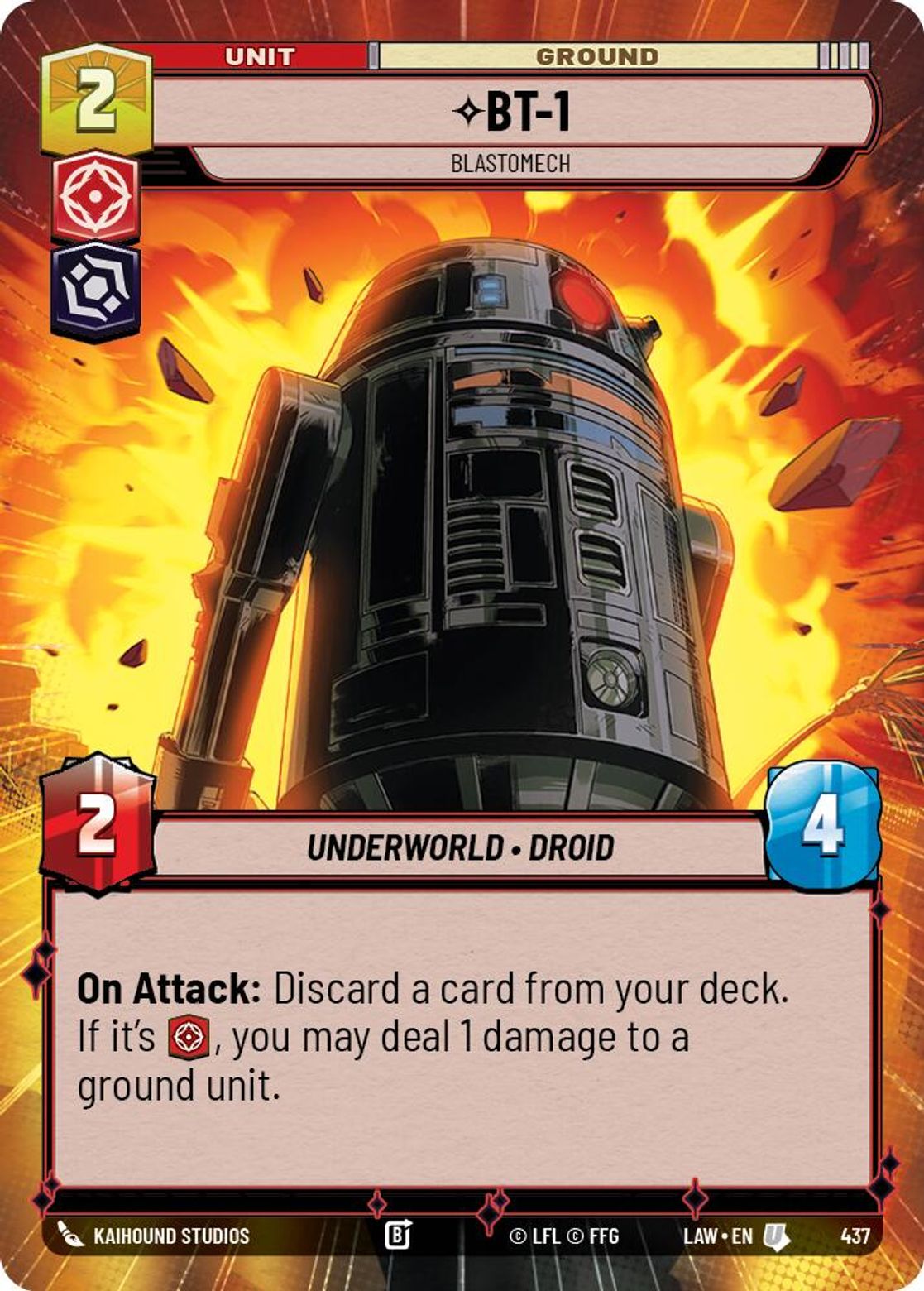 BT-1 — Blastomech #437/264 from A Lawless Time