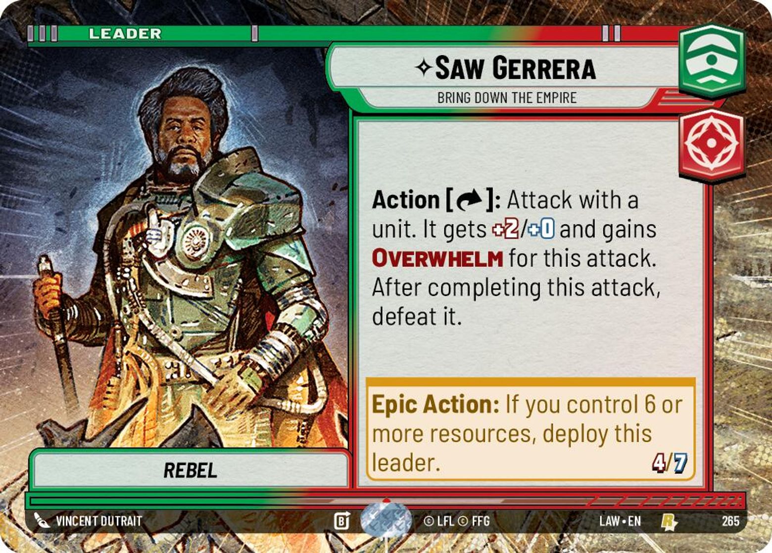 Saw Gerrera — Bring Down the Empire #265/264 from A Lawless Time