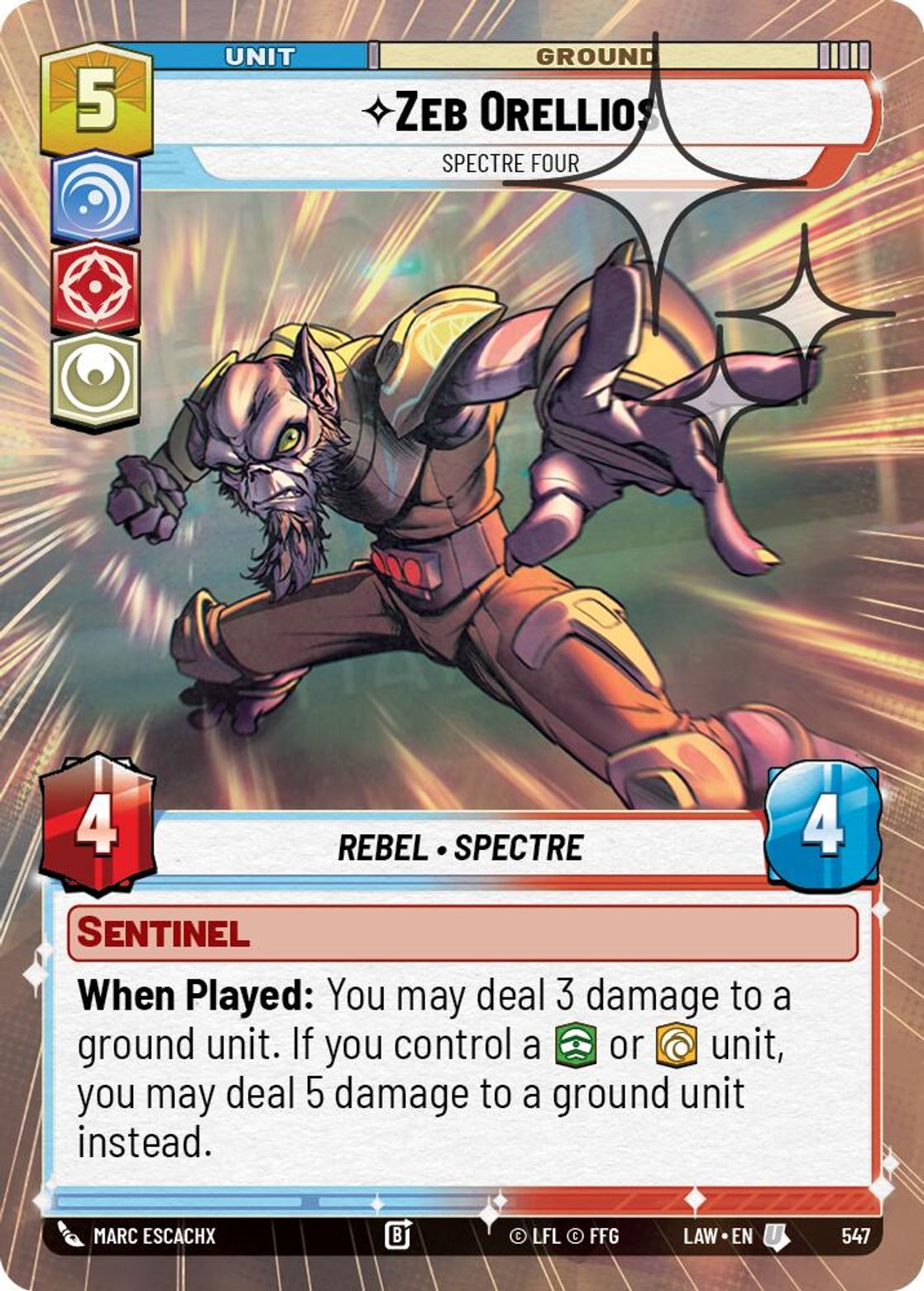 Zeb Orellios — Spectre Four #547/264 from A Lawless Time
