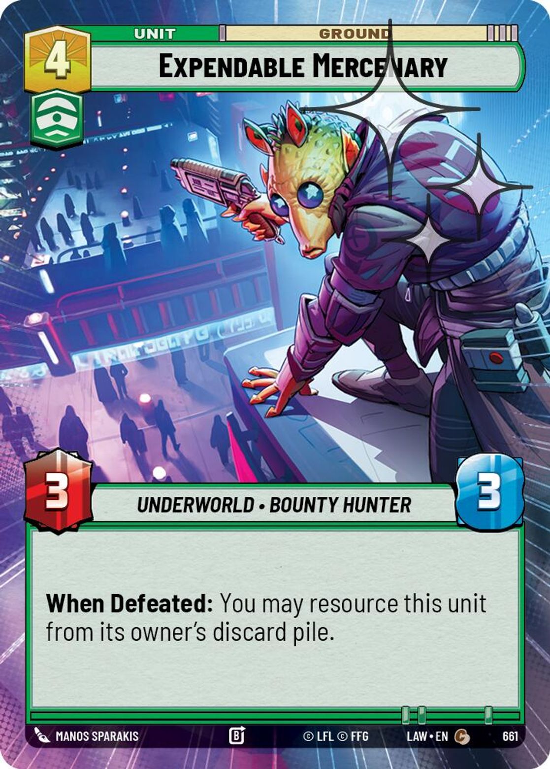 Expendable Mercenary #661/264 from A Lawless Time