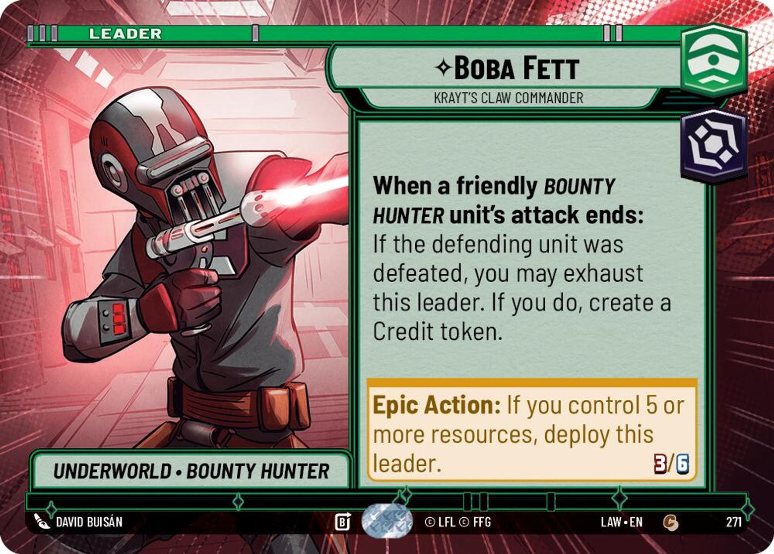 Boba Fett — Krayt's Claw Commander #271/264 from A Lawless Time