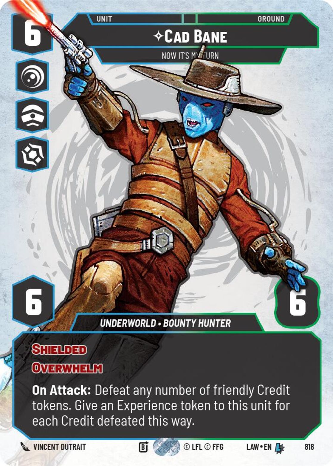 Cad Bane — Now it's My Turn #818/264 from A Lawless Time