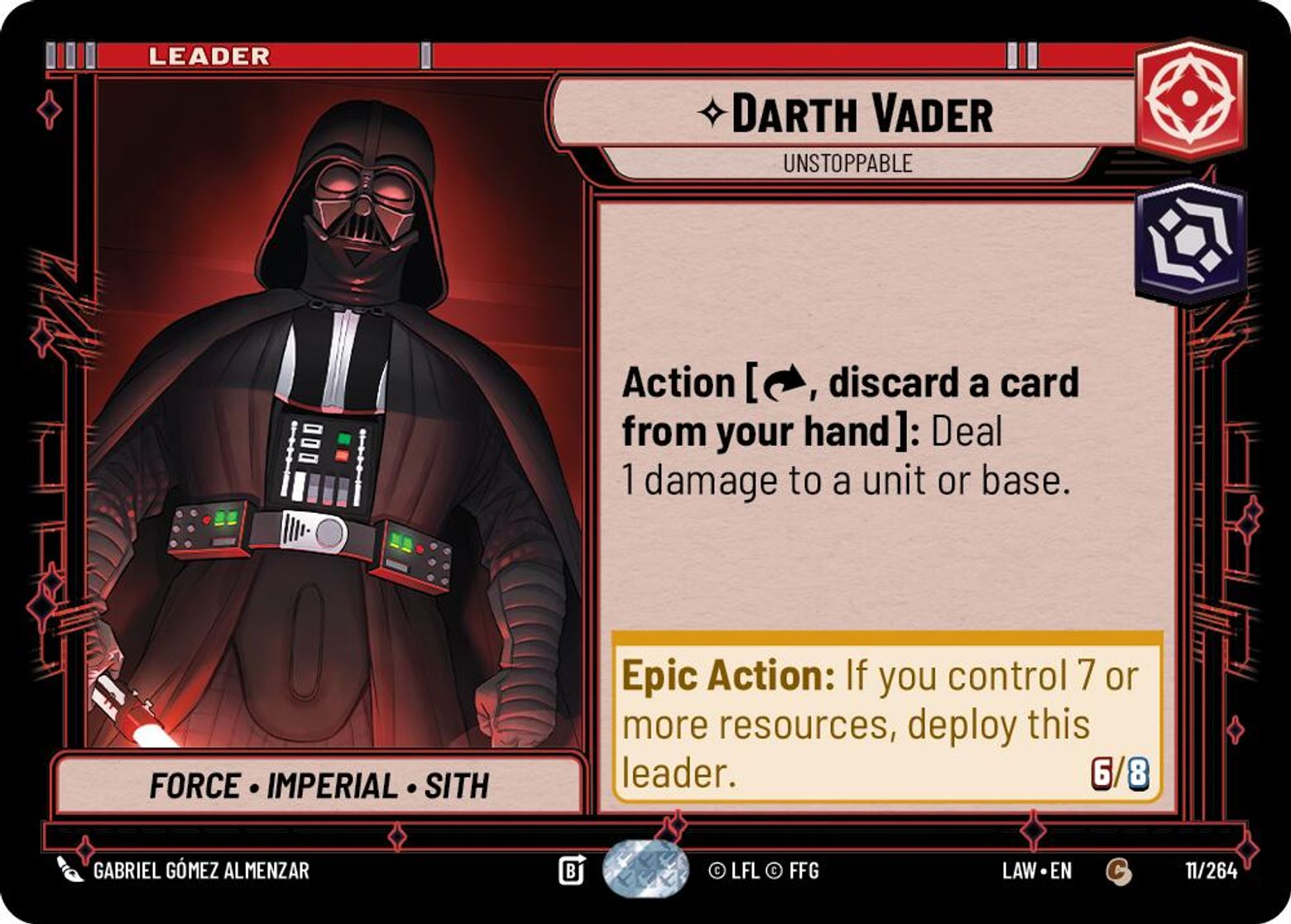 Darth Vader — Unstoppable #011/264 from A Lawless Time