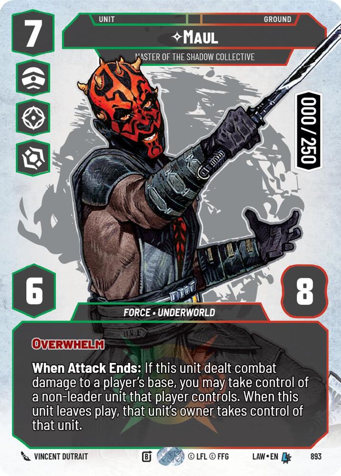 Maul — Master of the Shadow Collective #893/264 from A Lawless Time