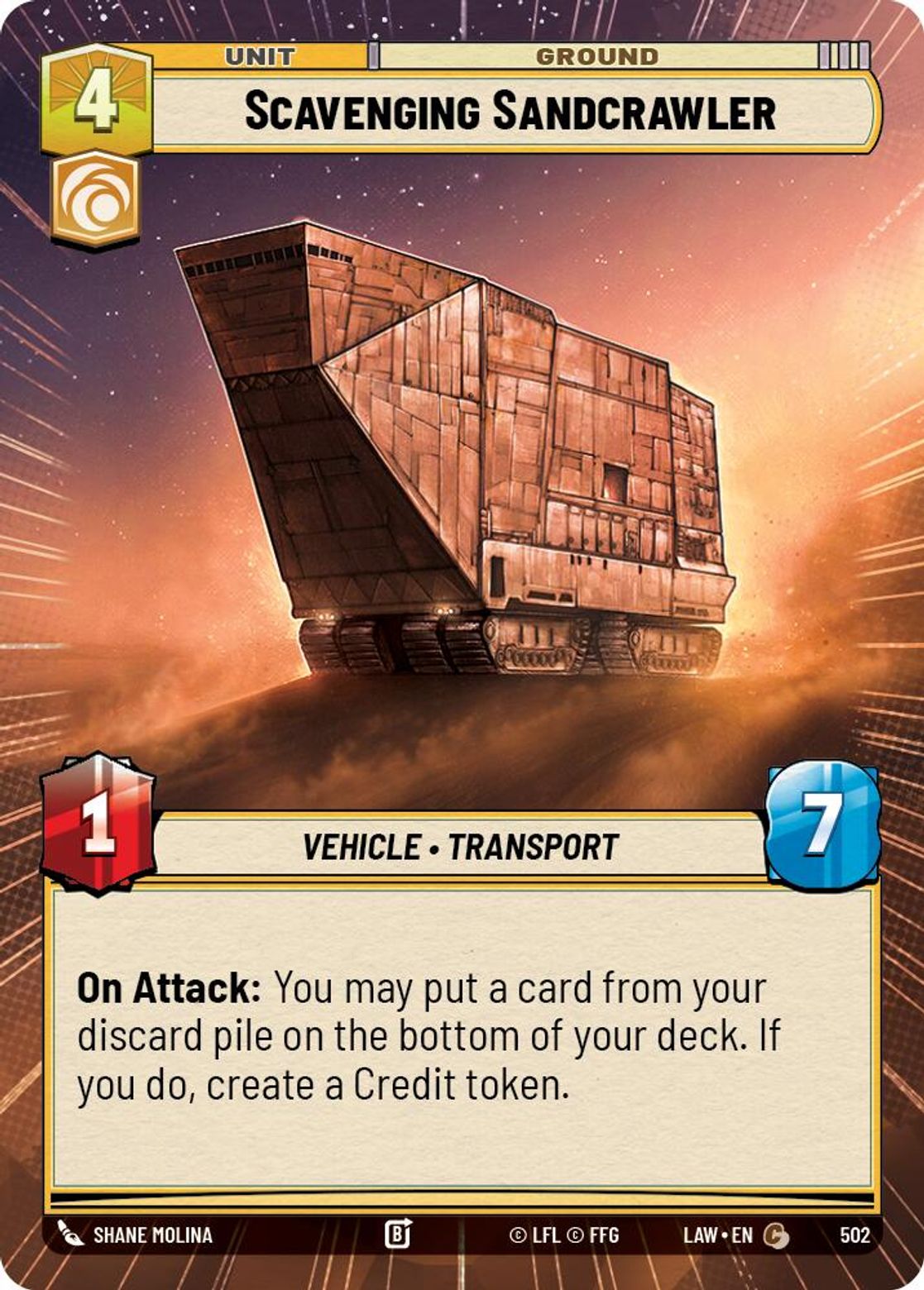 Scavenging Sandcrawler #502/264 from A Lawless Time