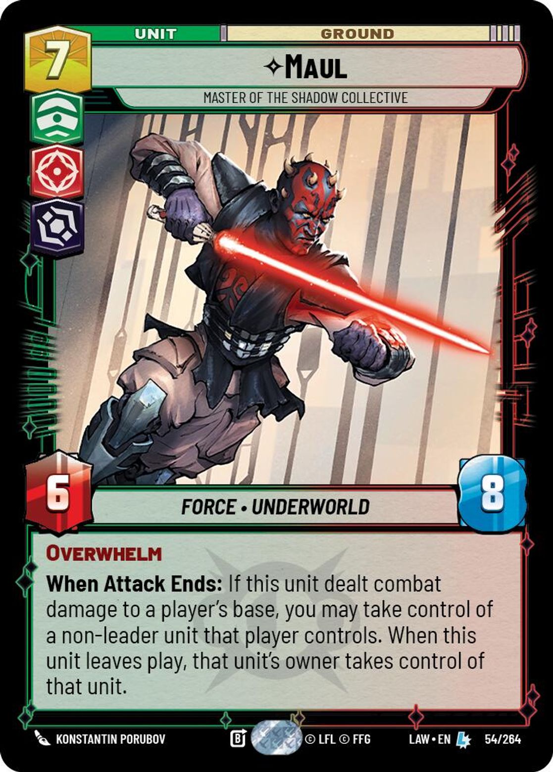 Maul — Master of the Shadow Collective #054/264 from A Lawless Time