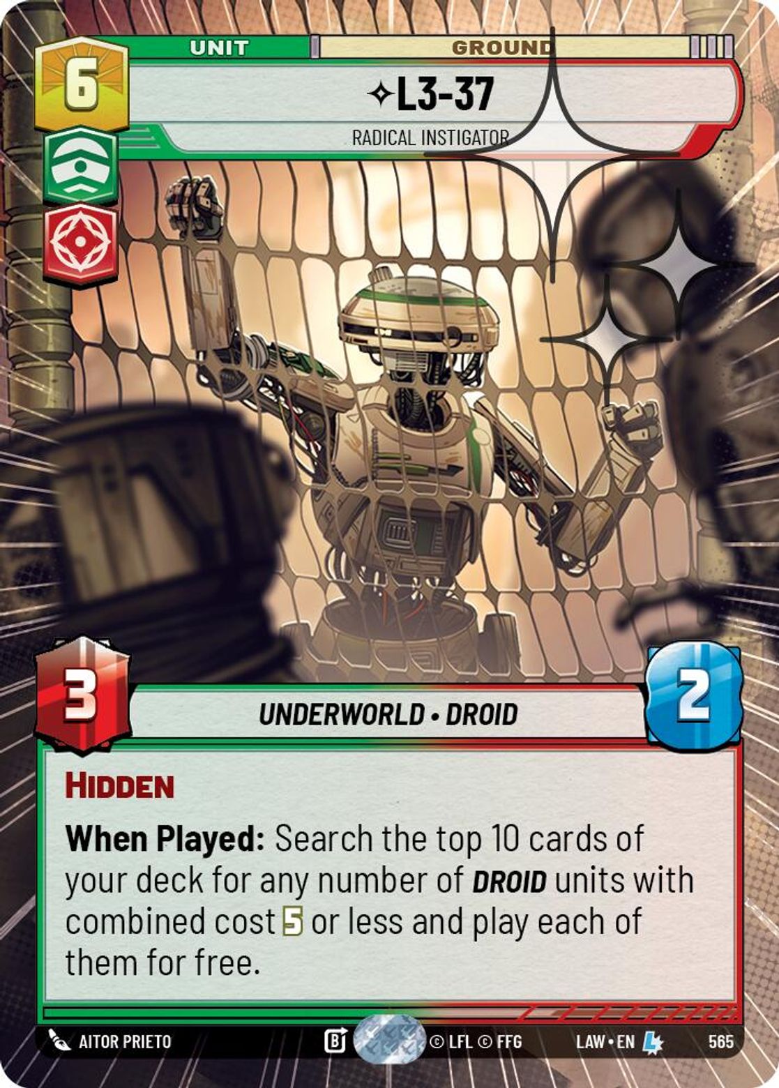 L3-37 — Radical Instigator #565/264 from A Lawless Time