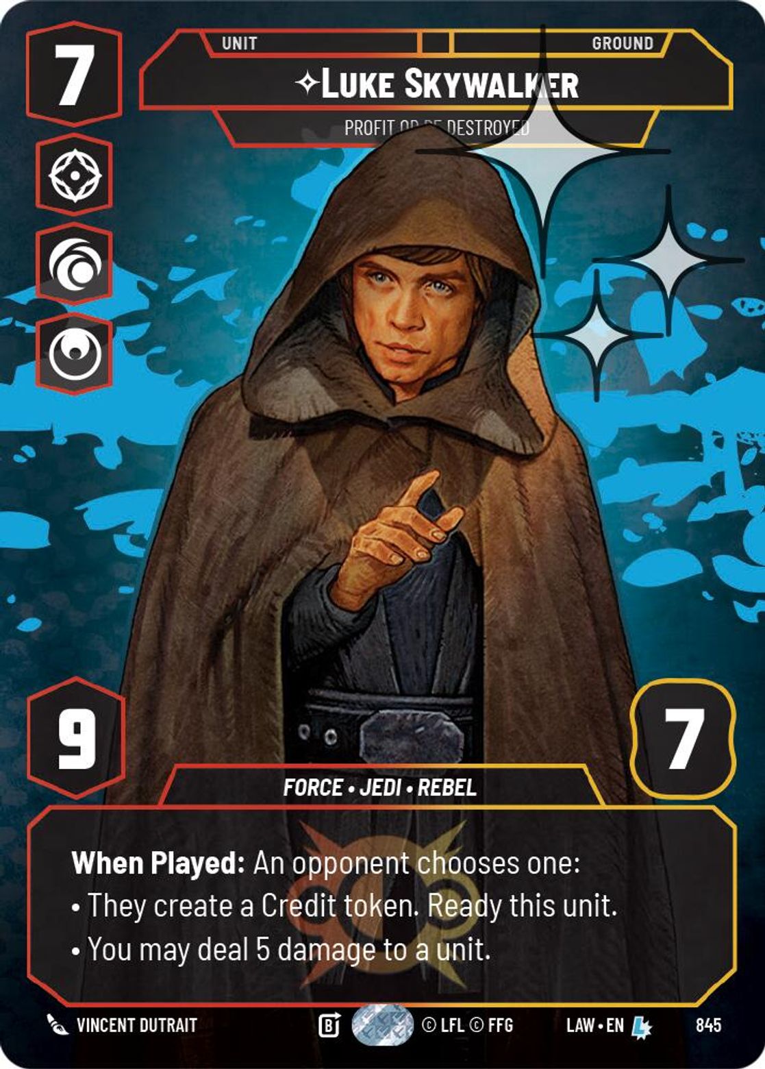 Luke Skywalker — Profit or be Destroyed #845/264 from A Lawless Time