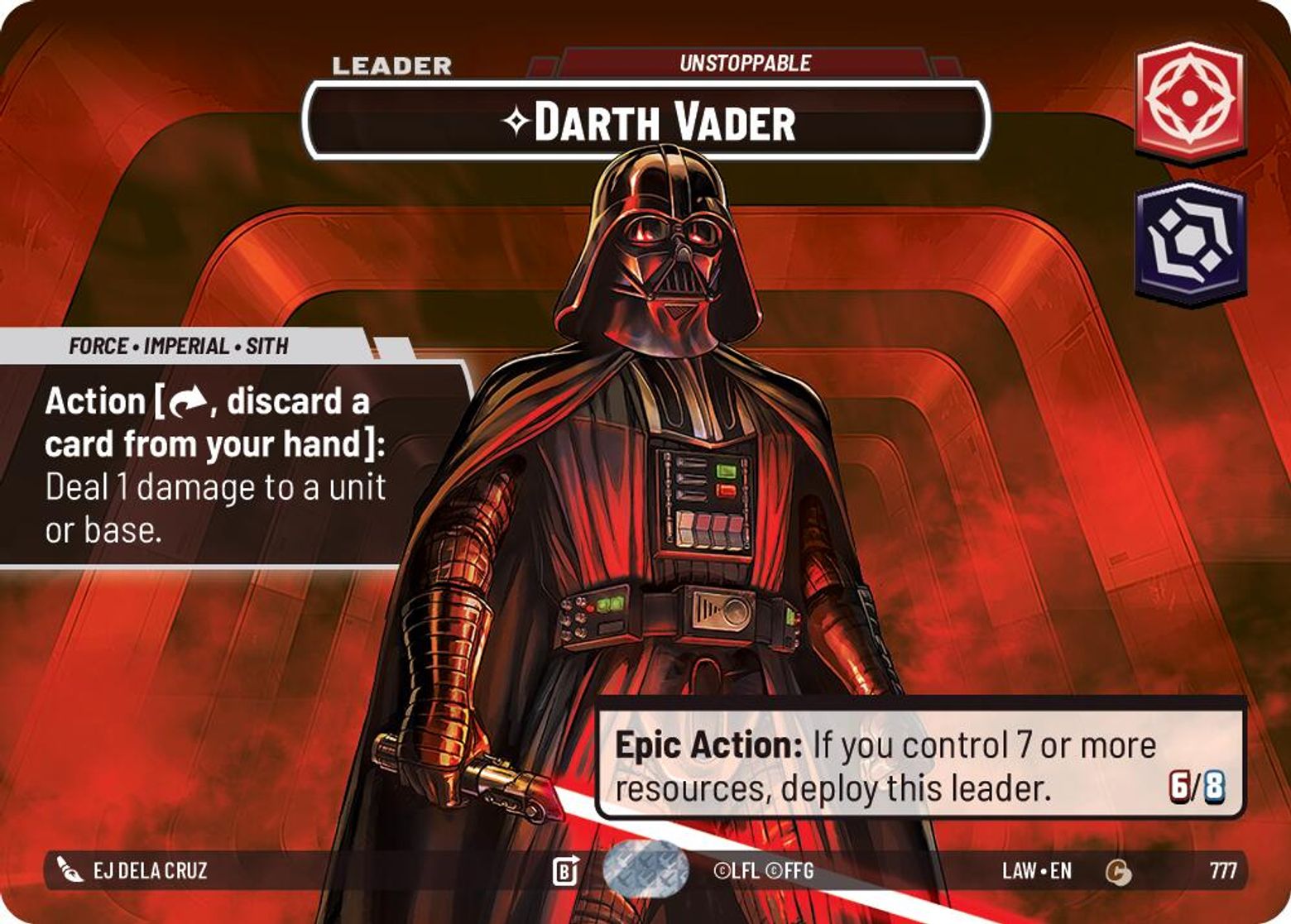 Darth Vader — Unstoppable #777/264 from A Lawless Time