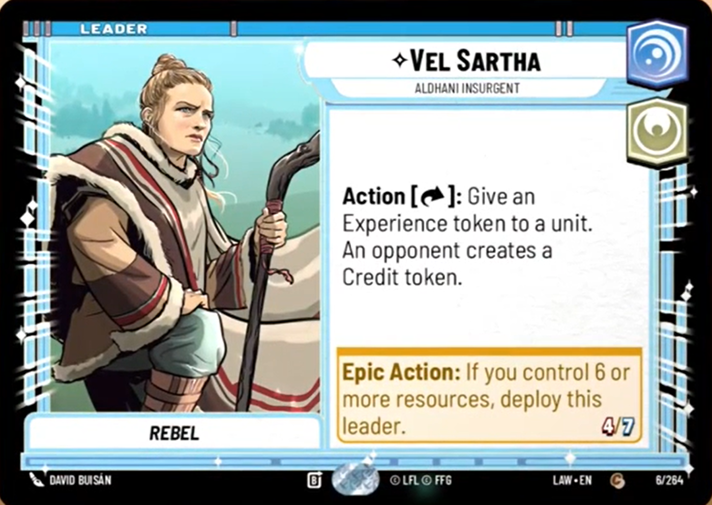 Vel Sartha — Aldhani Insurgent #006/264 from A Lawless Time