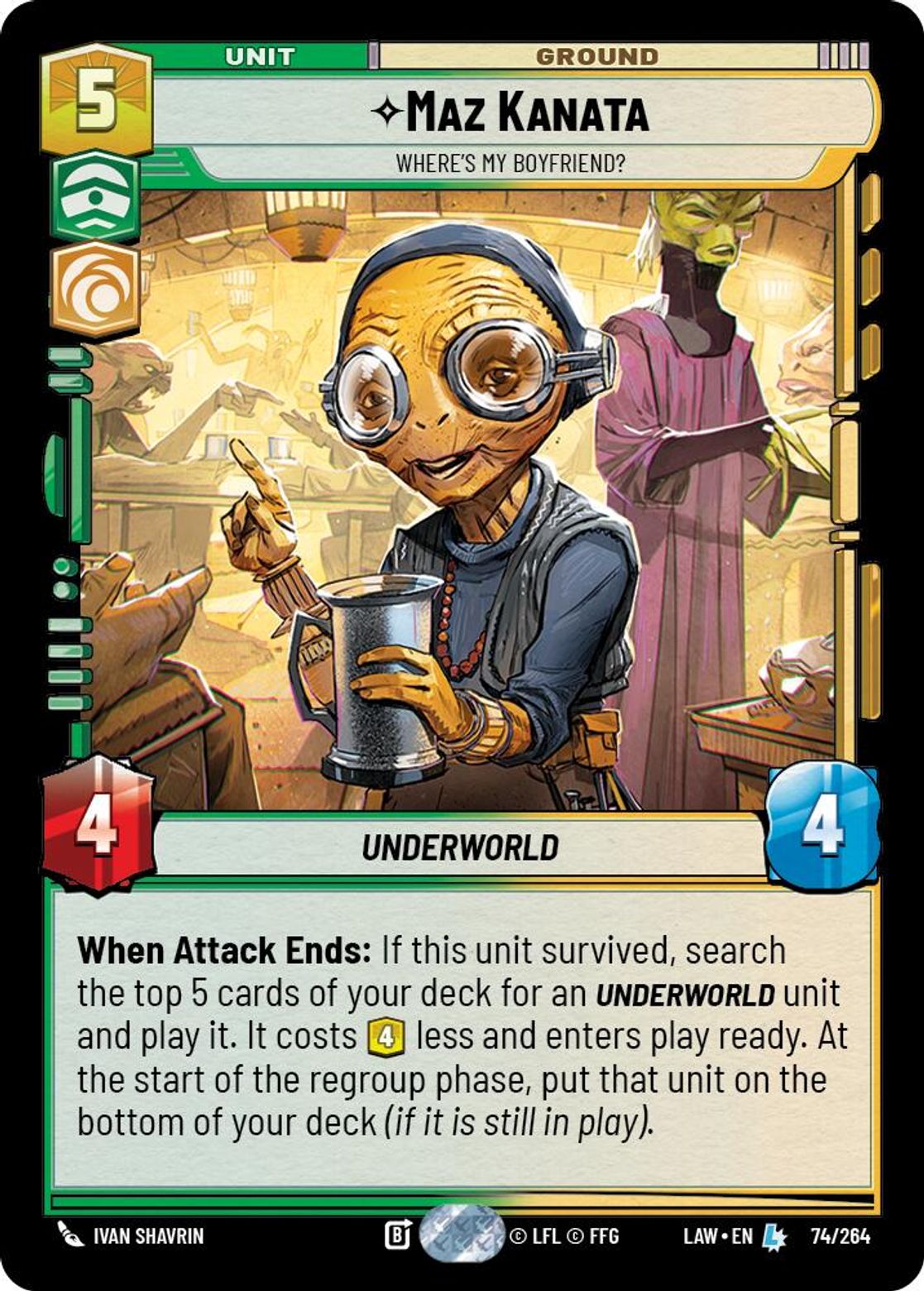 Maz Kanata — Where's My Boyfriend? #074/264 from A Lawless Time