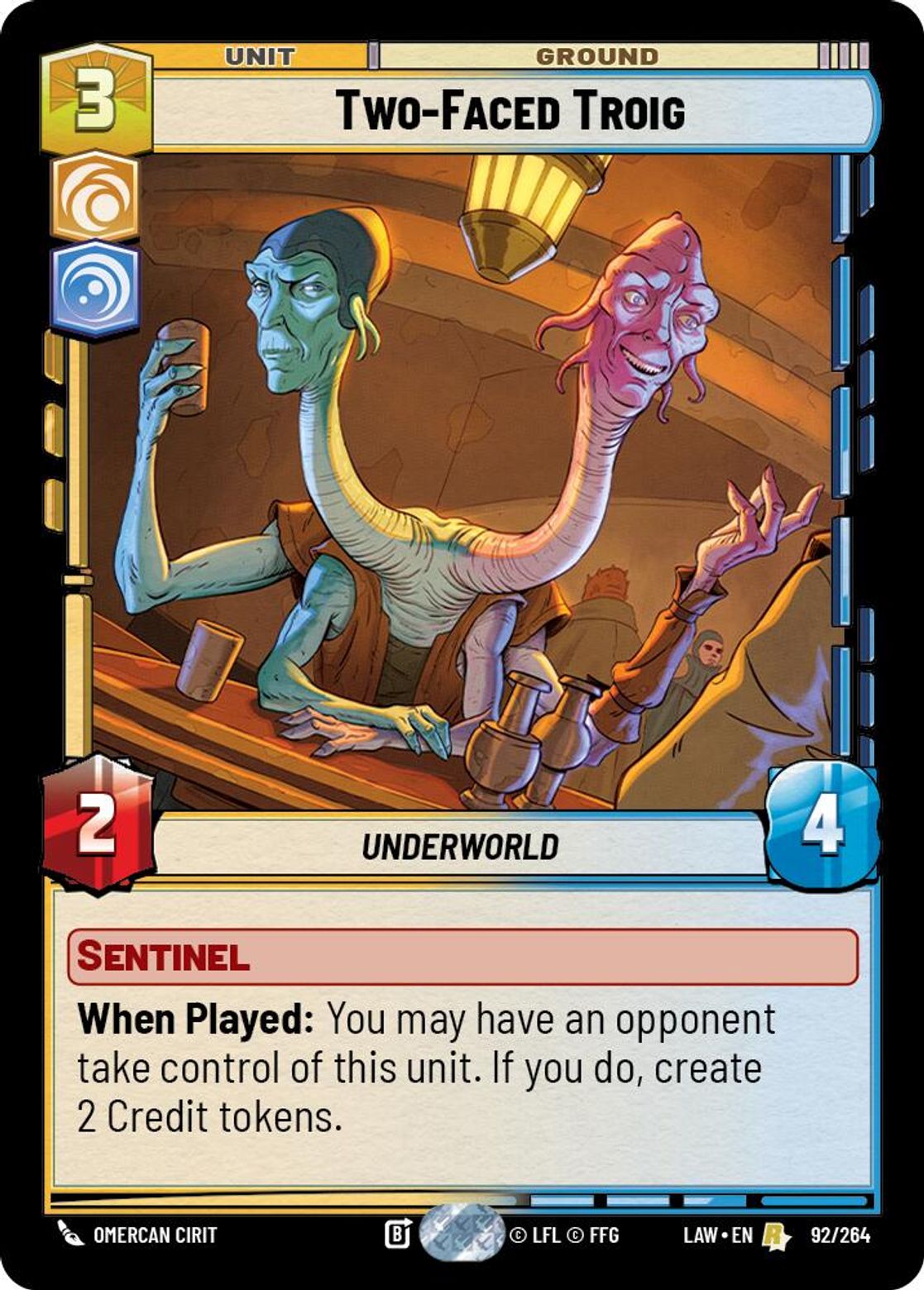Two-Faced Troig #092/264 from A Lawless Time