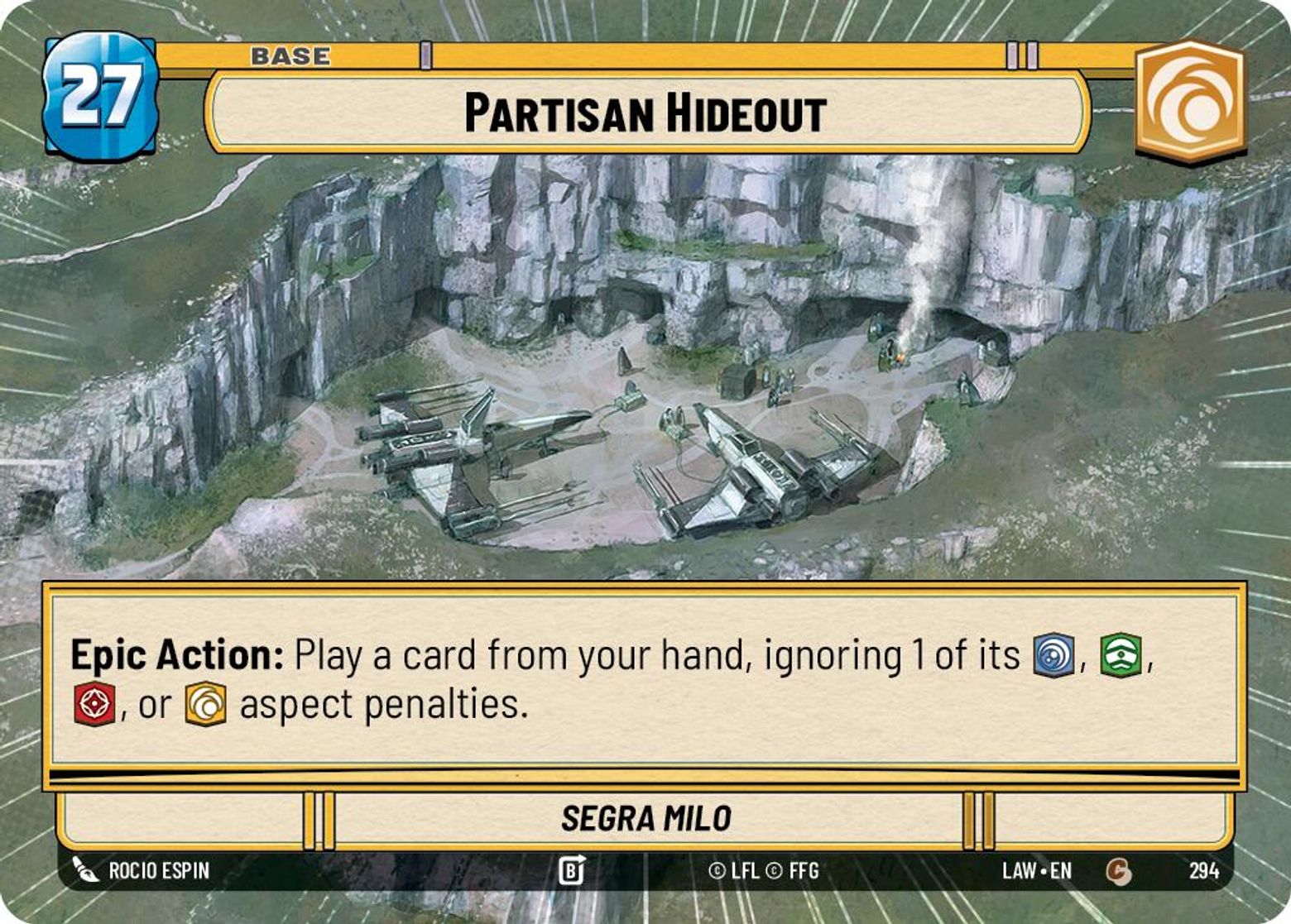 Partisan Hideout — Segra Milo #294/264 from A Lawless Time