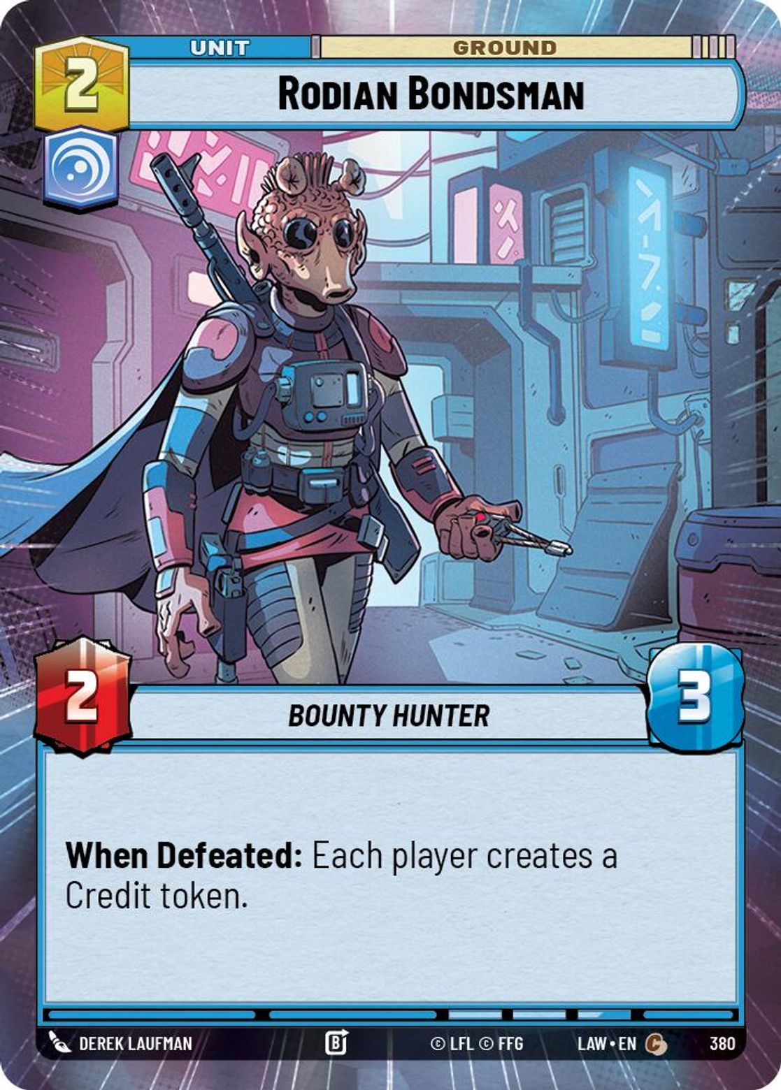 Rodian Bondsman #380/264 from A Lawless Time