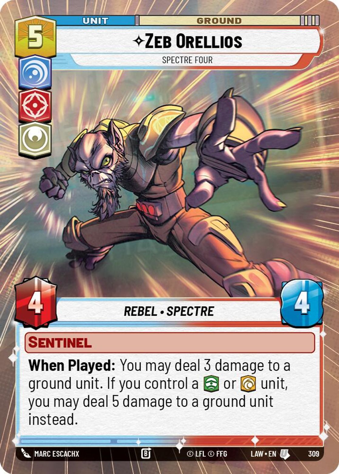 Zeb Orellios — Spectre Four #309/264 from A Lawless Time