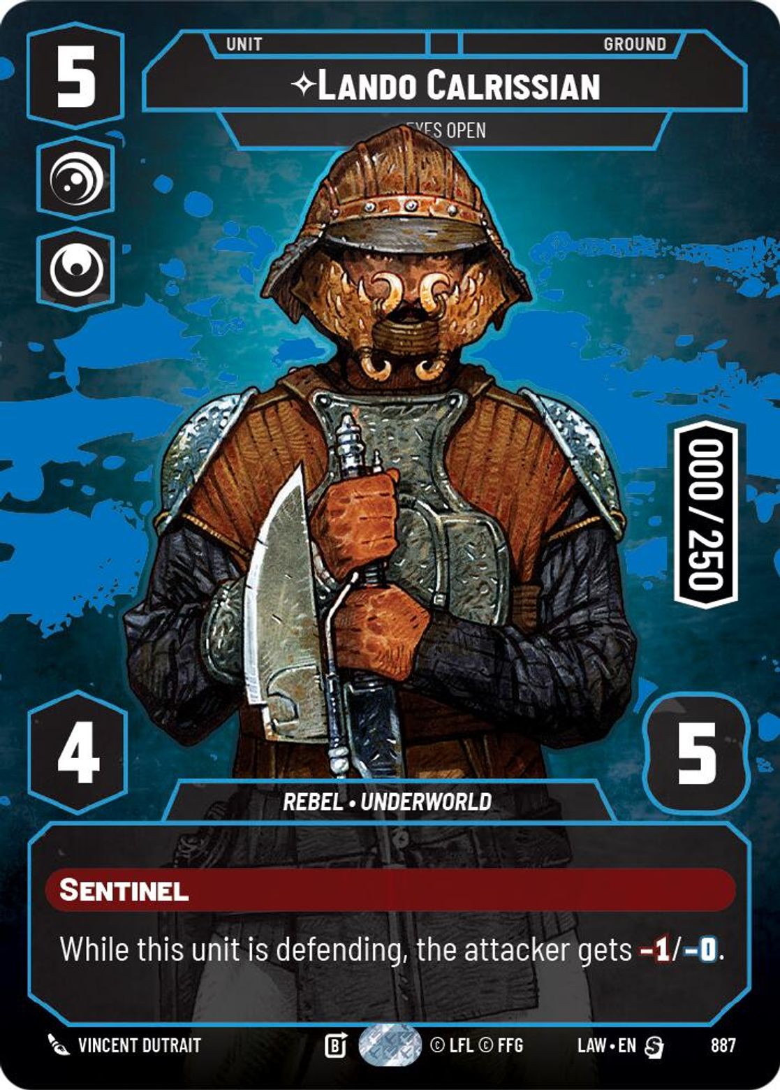 Lando Calrissian — Eyes Open #887/264 from A Lawless Time