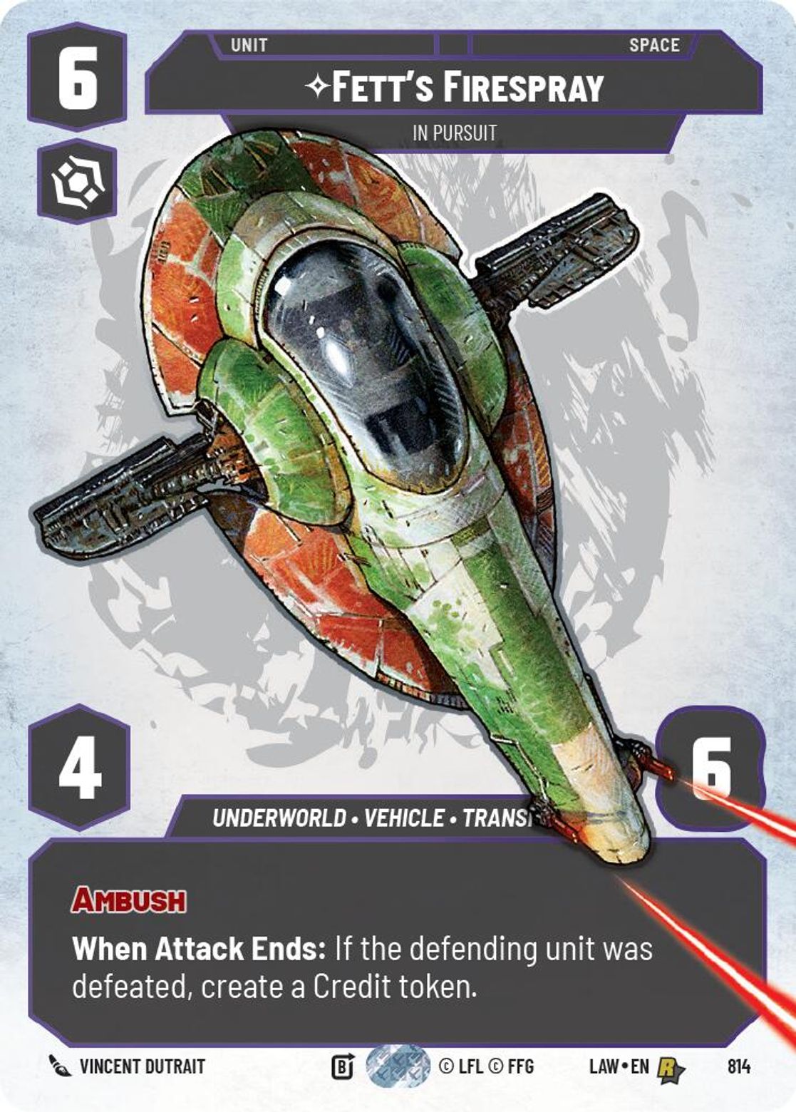 Fett's FIrespray — In Pursuit #814/264 from A Lawless Time