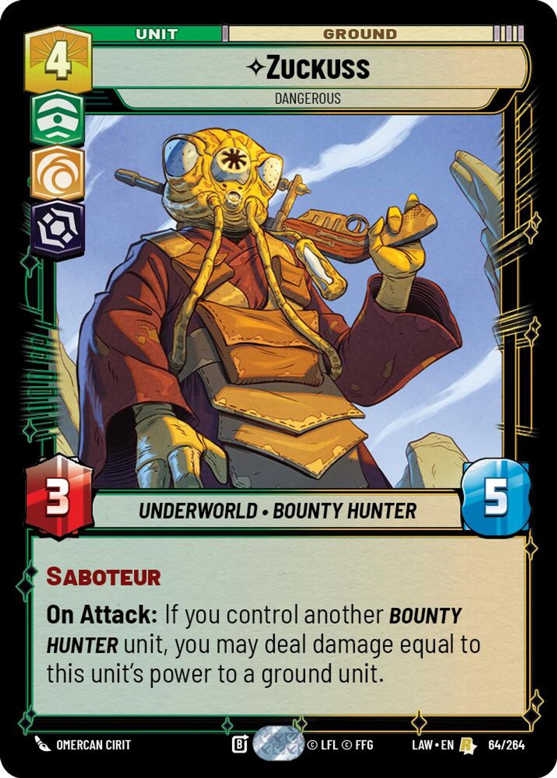 Zuckuss — Dangerous #064/264 from A Lawless Time