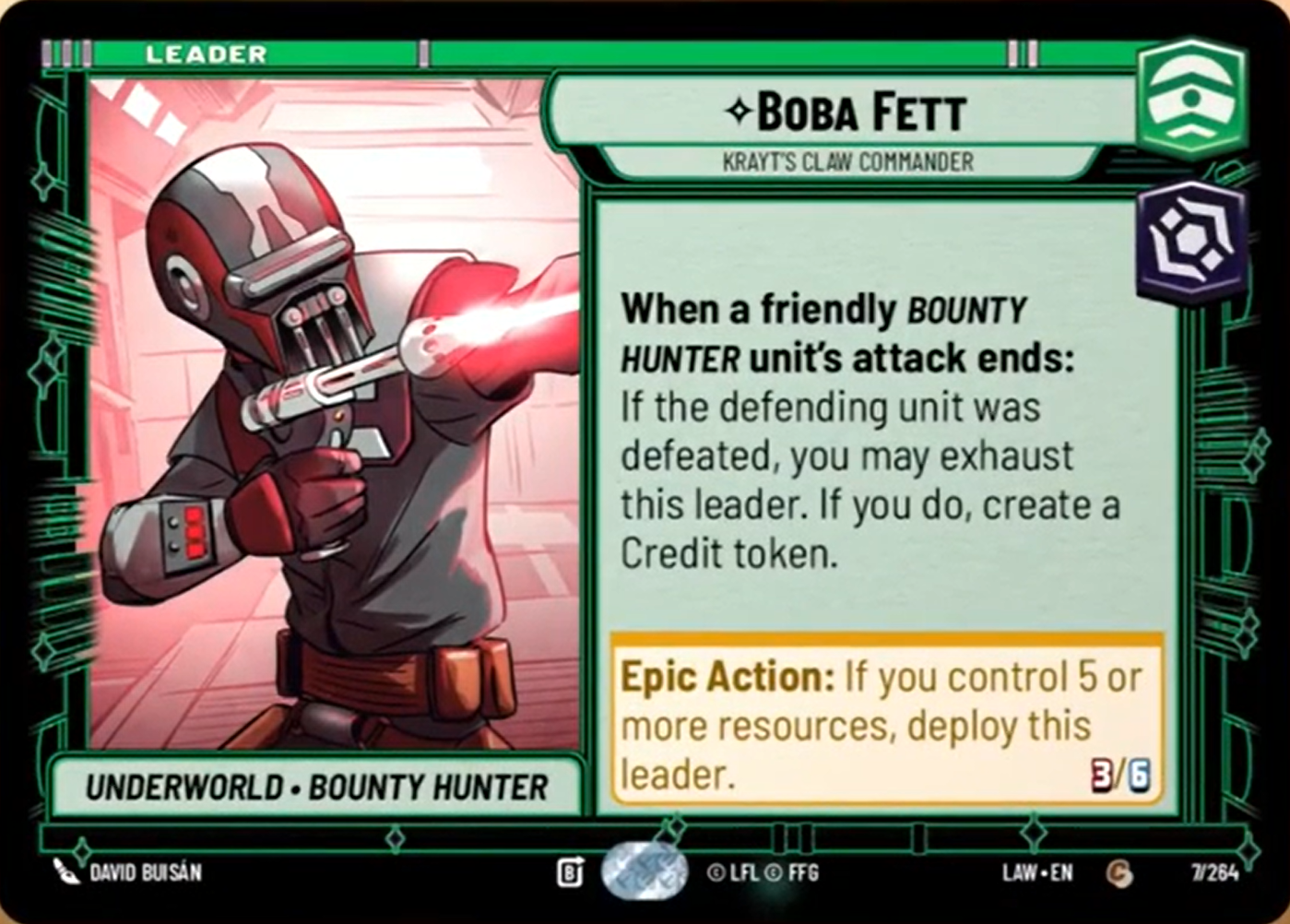 Boba Fett — Krayt's Claw Commander #007/264 from A Lawless Time