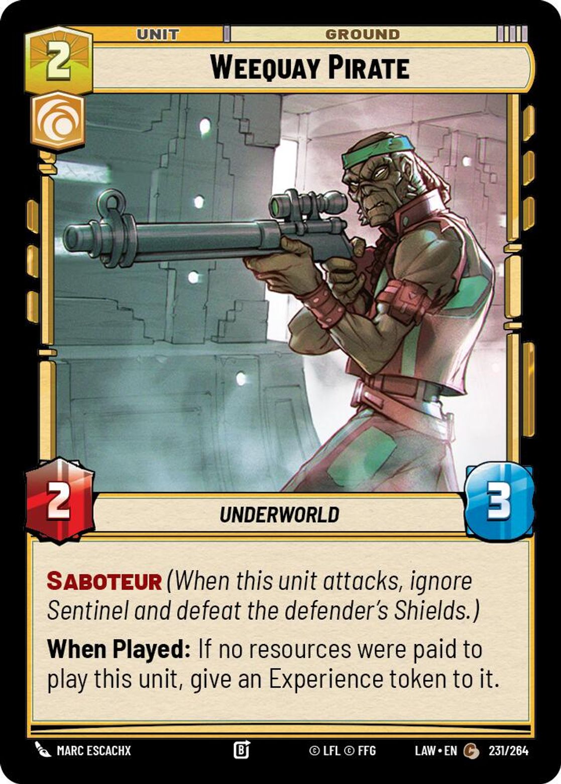 Weequay Pirate #231/264 from A Lawless Time