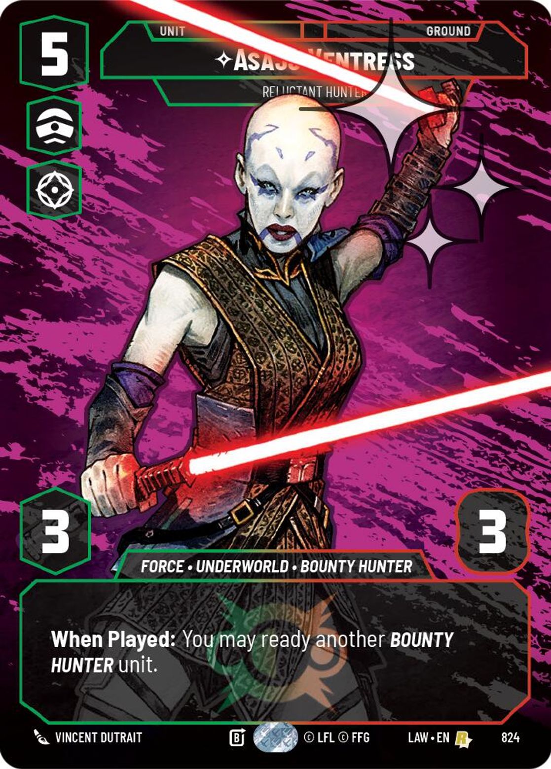 Asajj Ventress — Reluctant Hunter #824/264 from A Lawless Time