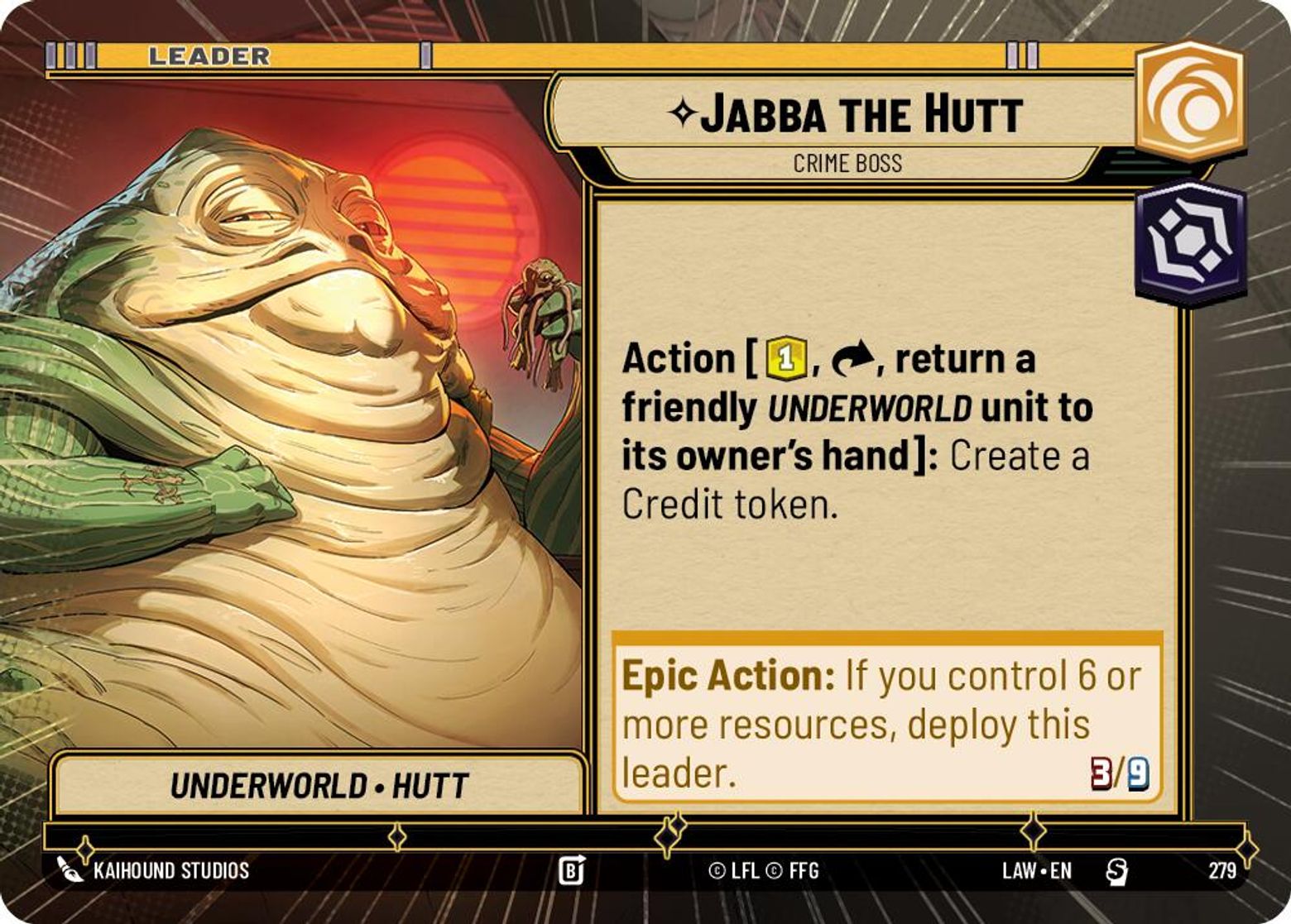 Jabba the Hutt — Crime Boss #279/264 from A Lawless Time