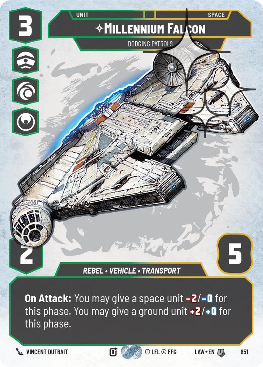 Millennium Falcon — Dodging Patrols #851/264 from A Lawless Time