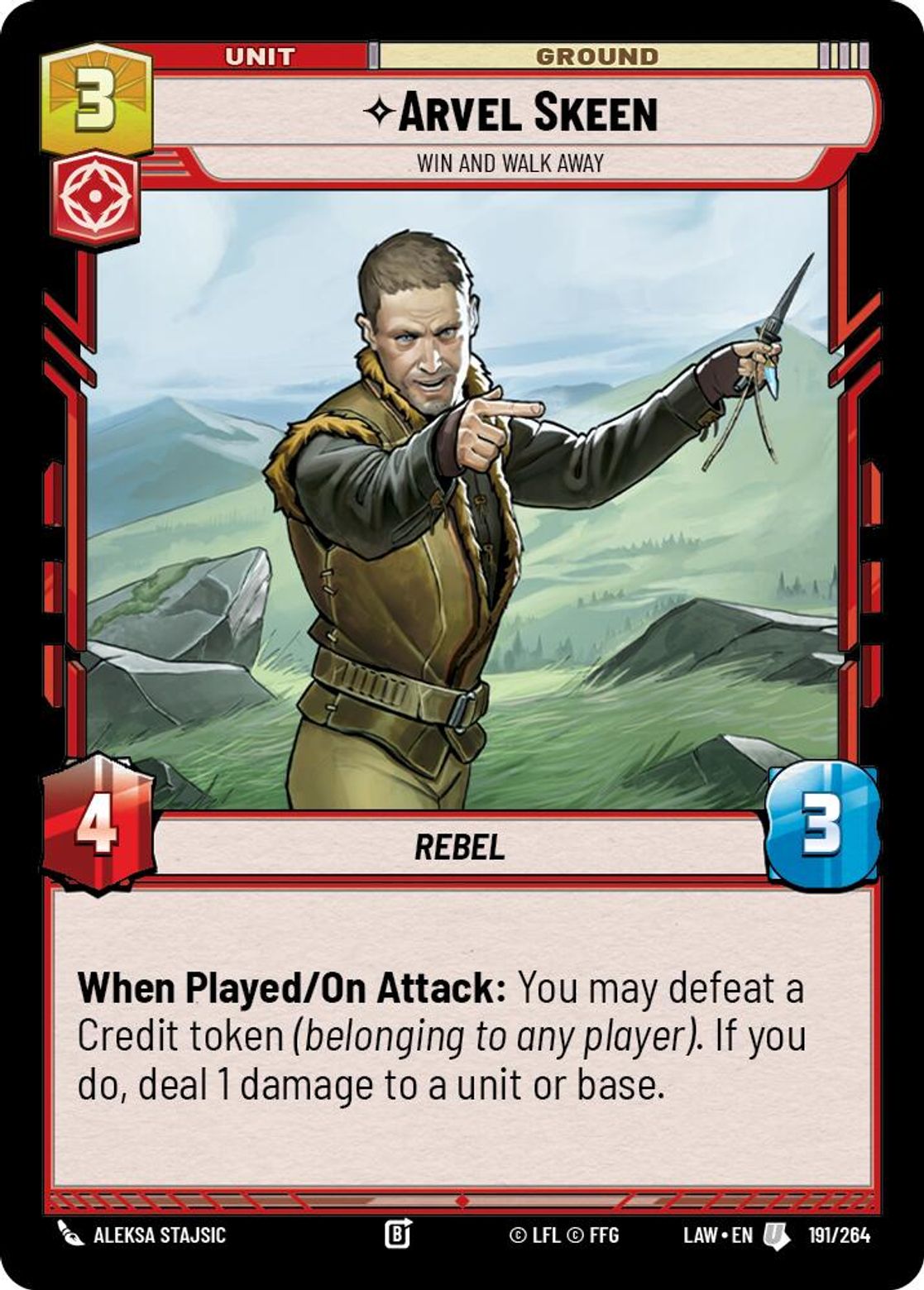 Arvel Skeen — Win and Walk Away #191/264 from A Lawless Time