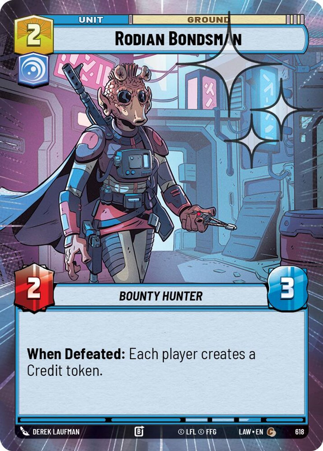 Rodian Bondsman #618/264 from A Lawless Time