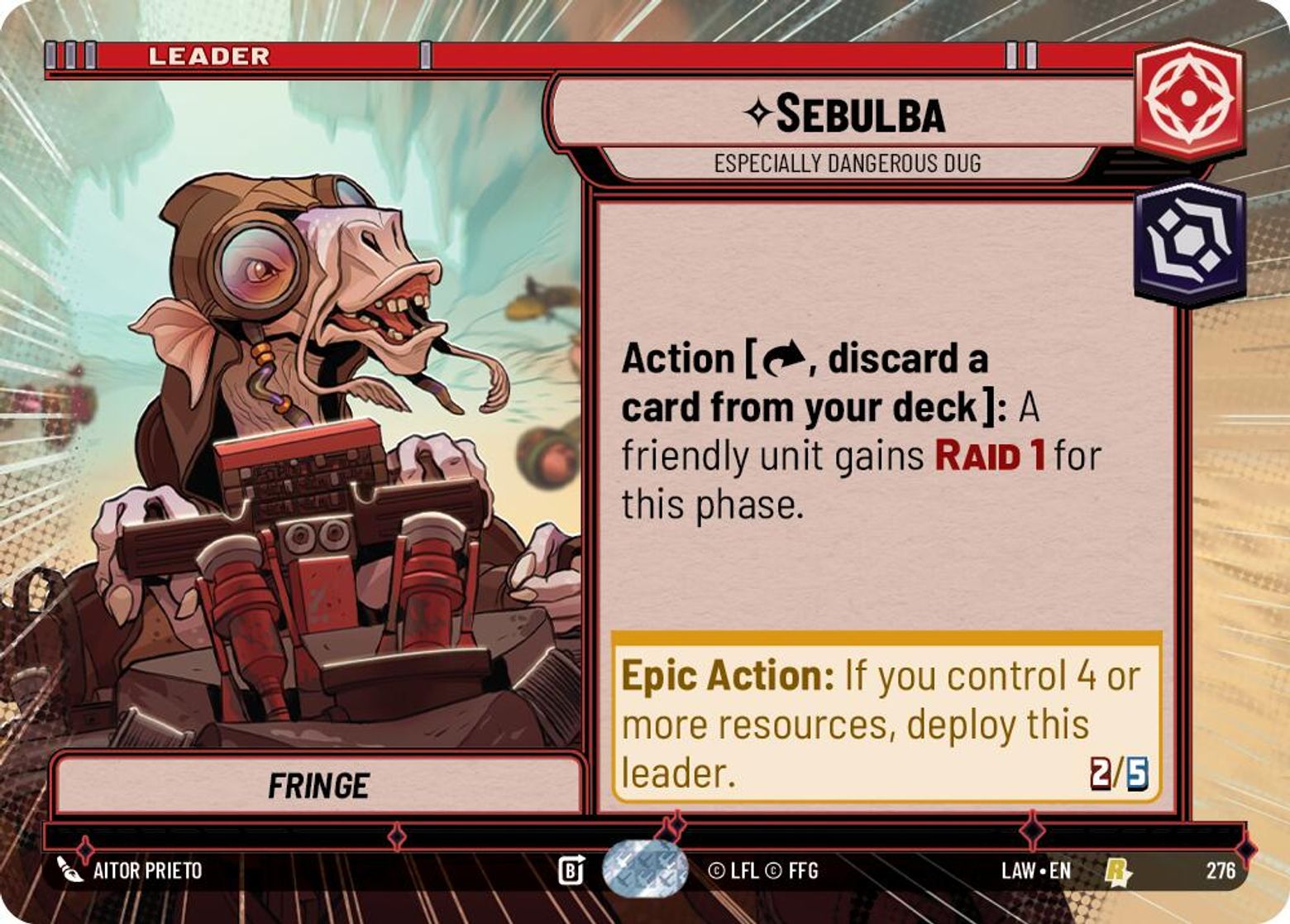 Sebulba — Especially Dangerous Dug #276/264 from A Lawless Time