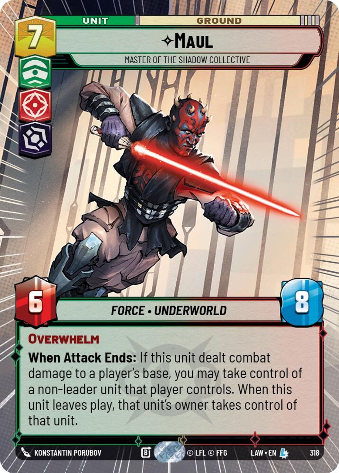 Maul — Master of the Shadow Collective #318/264 from A Lawless Time