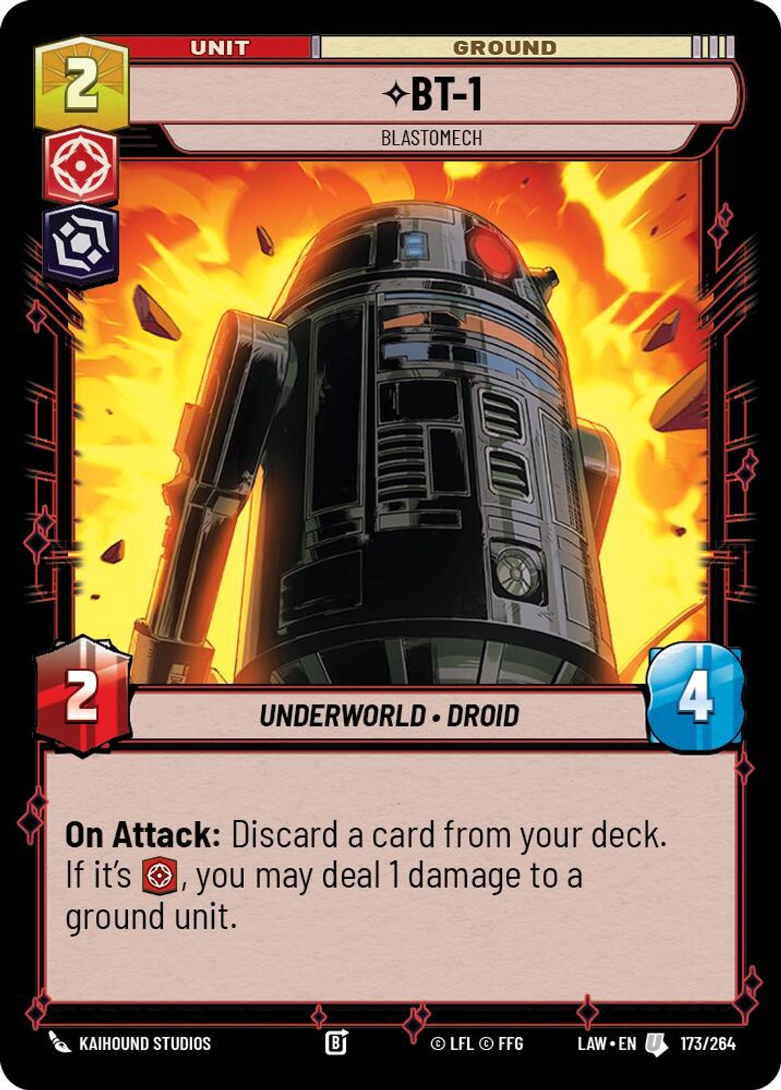 BT-1 — Blastomech #173/264 from A Lawless Time