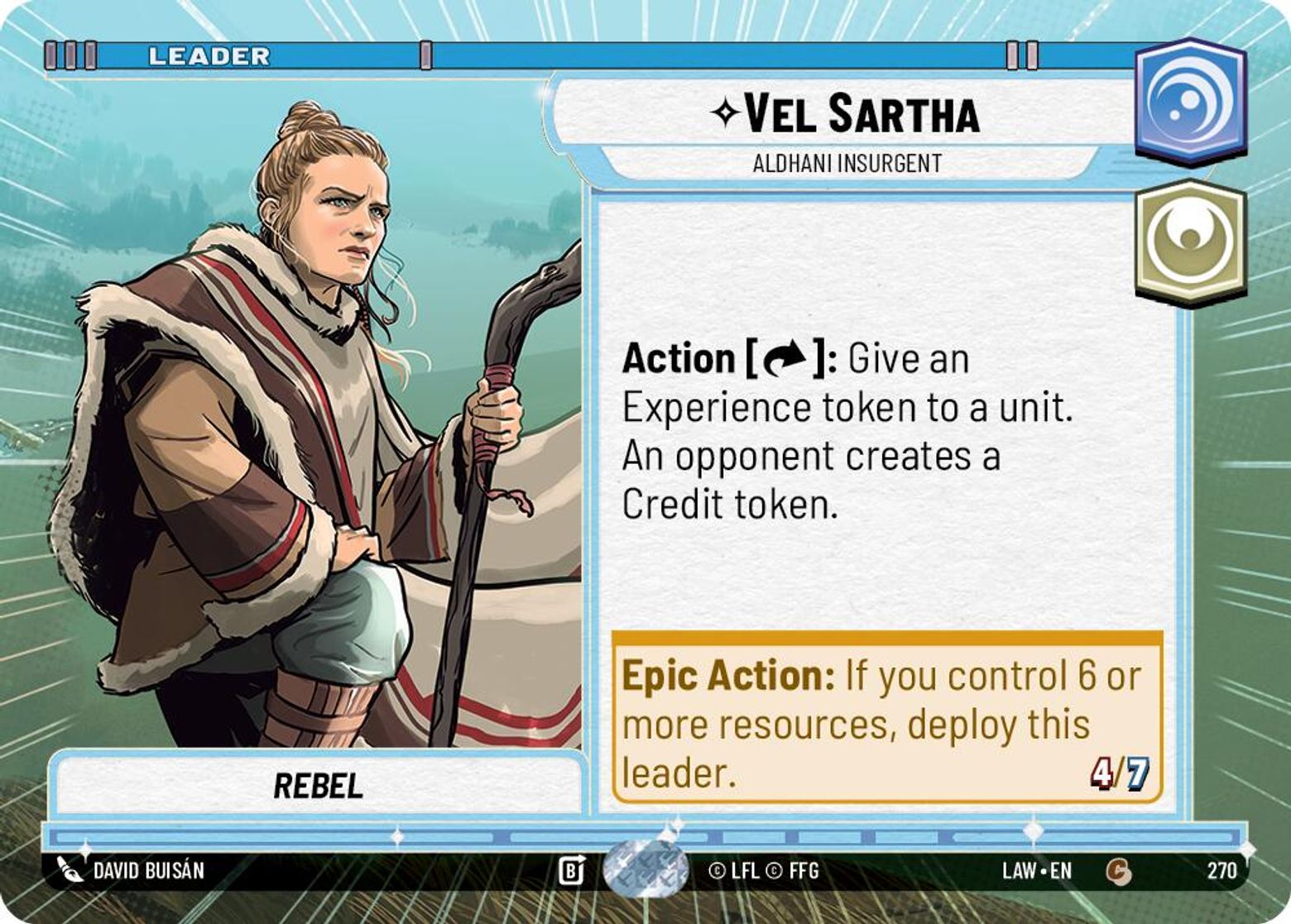 Vel Sartha — Aldhani Insurgent #270/264 from A Lawless Time