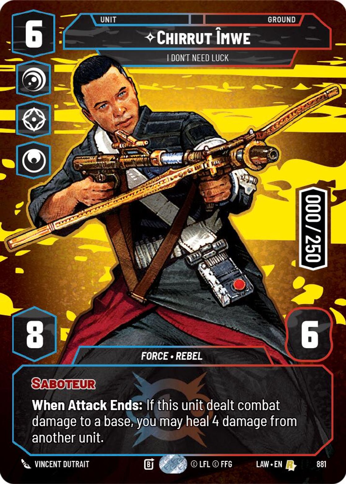 Chirrut Îmwe — I Don't Need Luck #881/264 from A Lawless Time