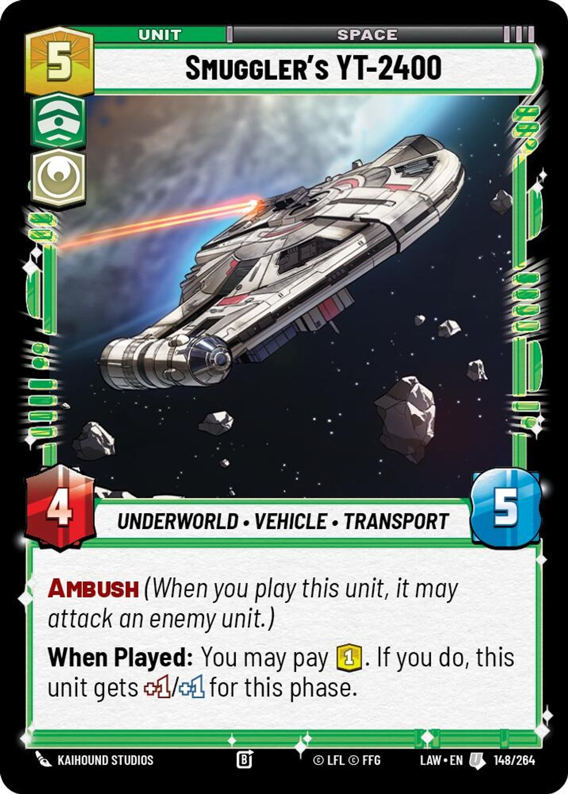 Smuggler's YT-2400 #148/264 from A Lawless Time