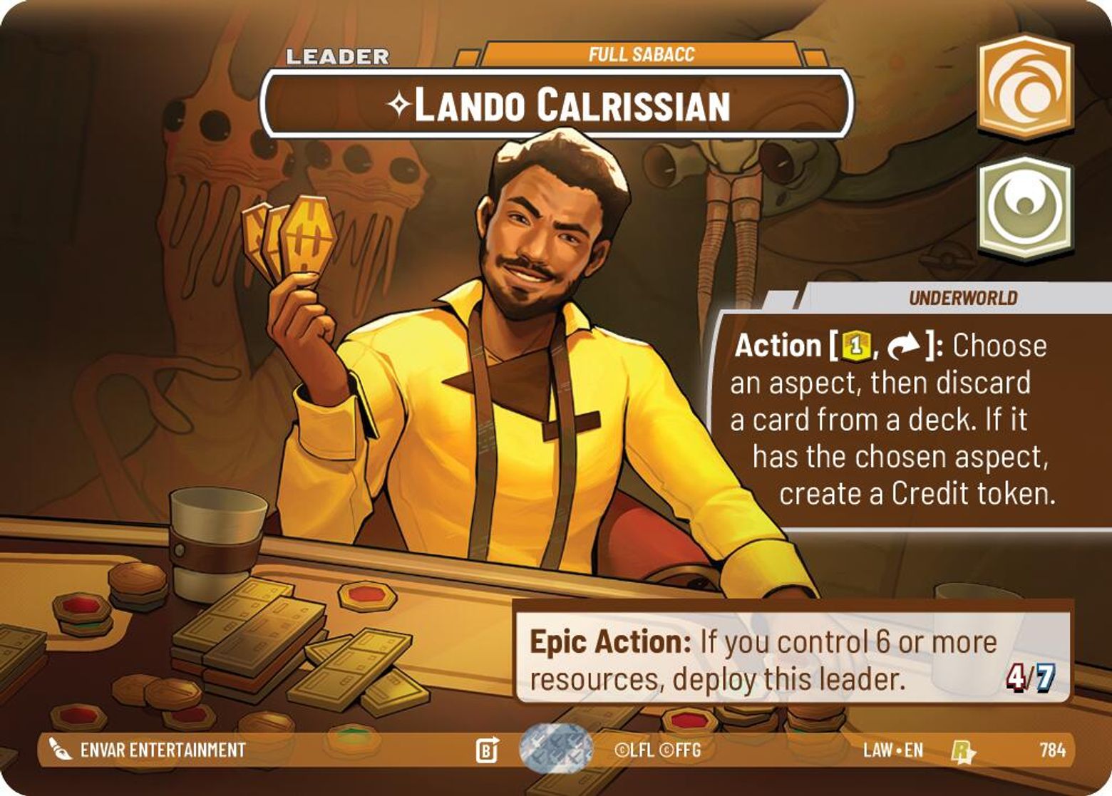 Lando Calrissian — Full Sabacc #784/264 from A Lawless Time