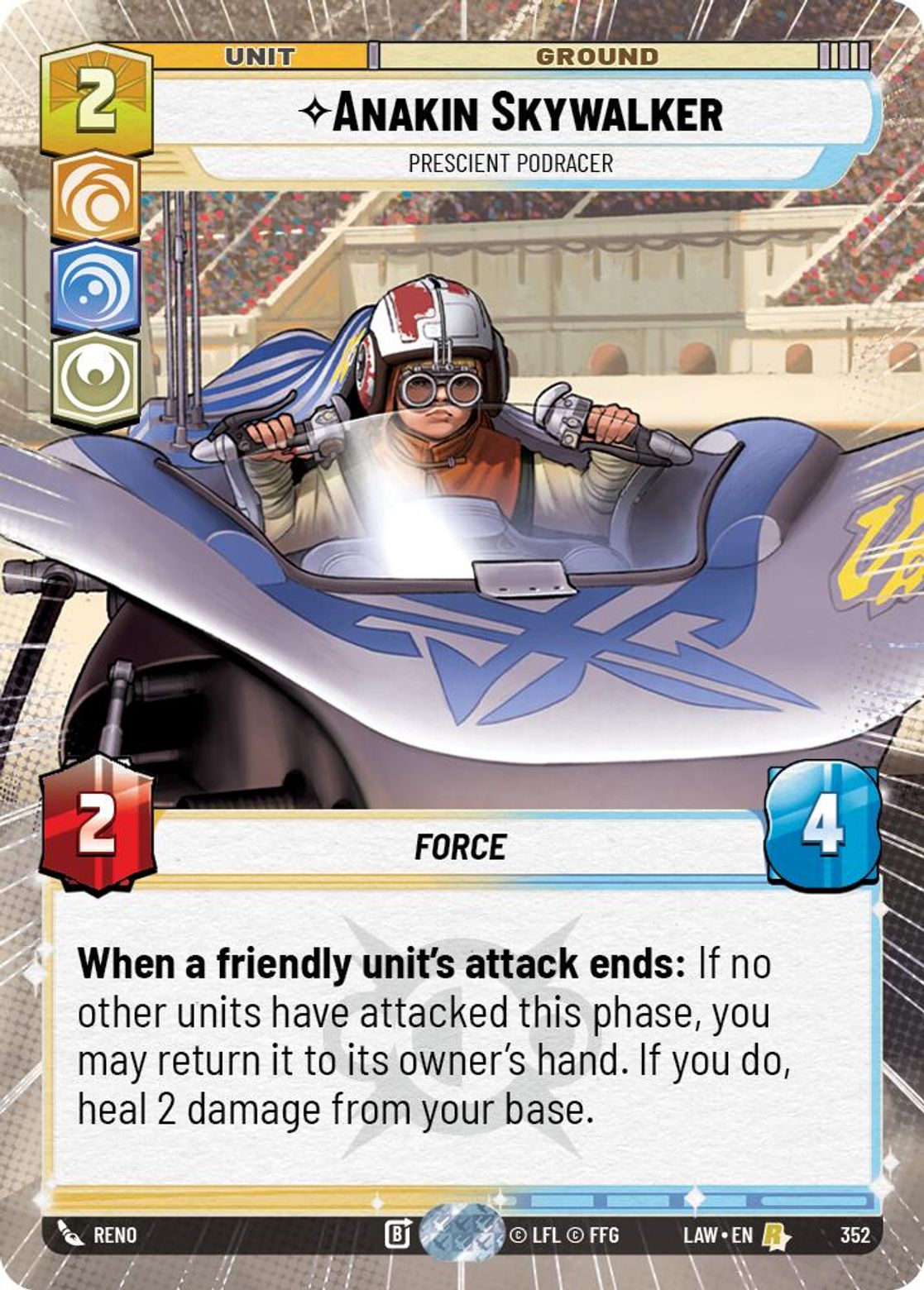 Anakin Skywalker — Prescient Podracer #352/264 from A Lawless Time