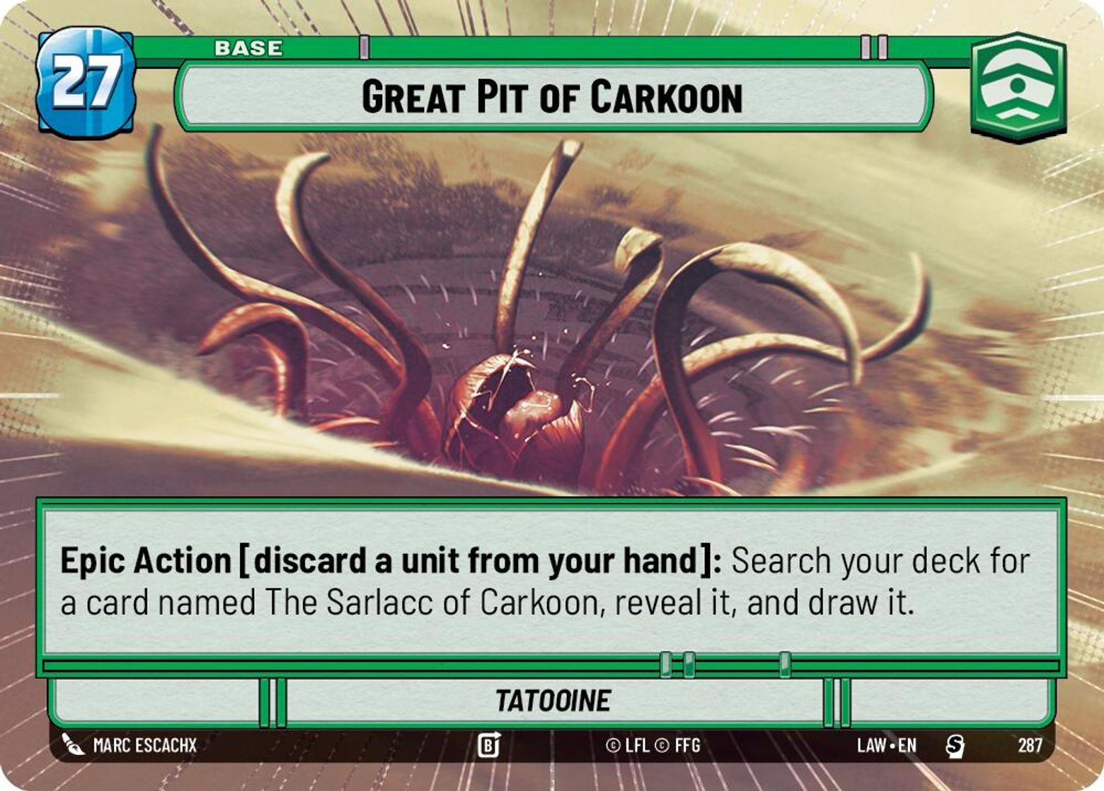 Great Pit of Carkoon — Tatooine #287/264 from A Lawless Time