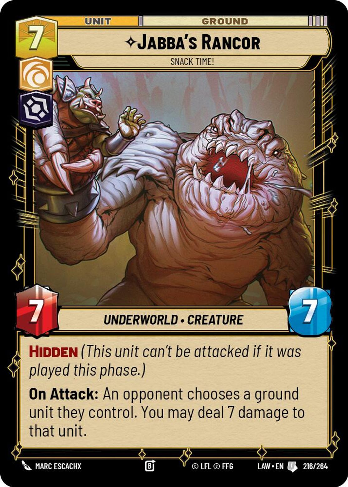 Jabba's Rancor — Snack Time! #216/264 from A Lawless Time