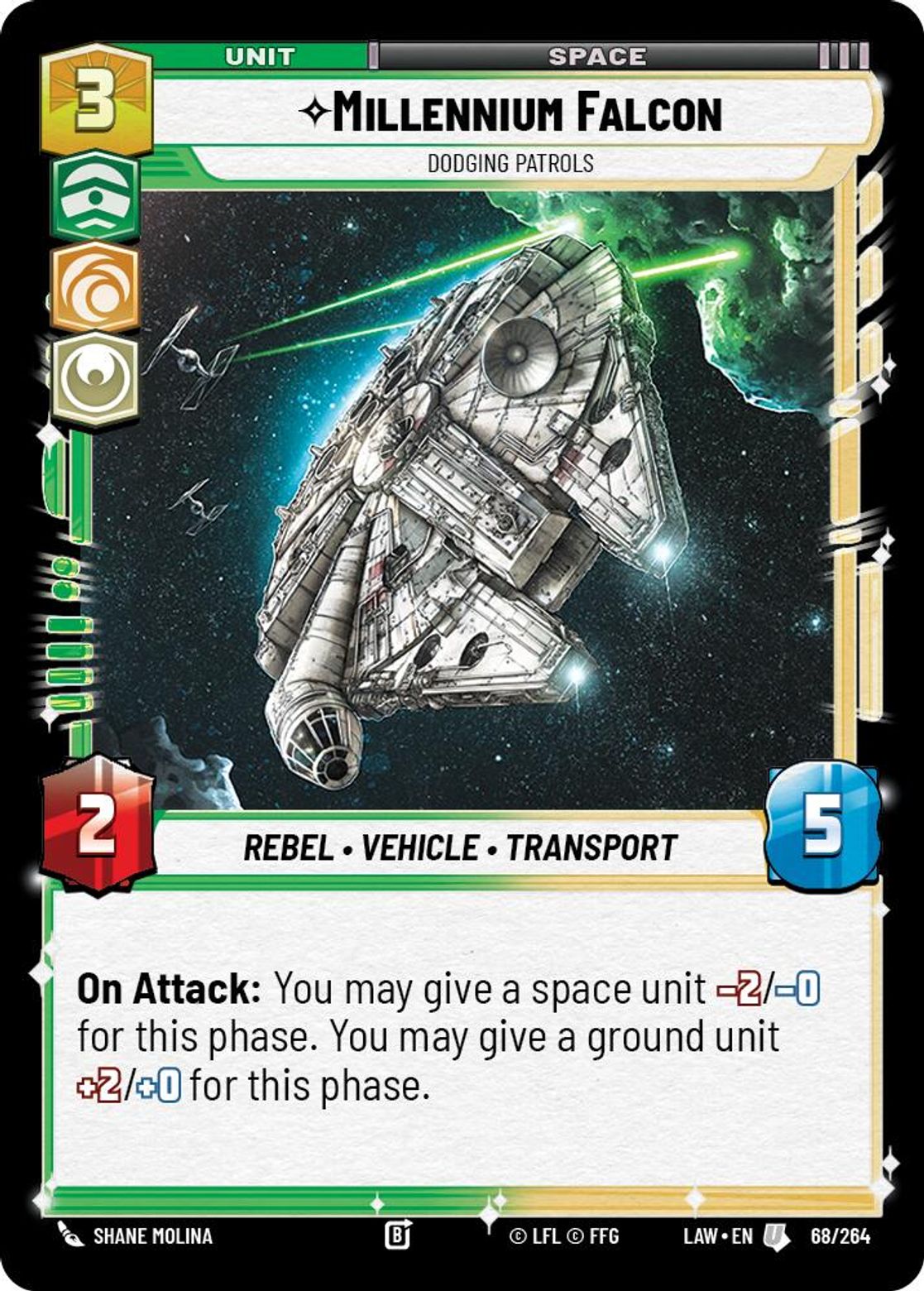 Millennium Falcon — Dodging Patrols #068/264 from A Lawless Time