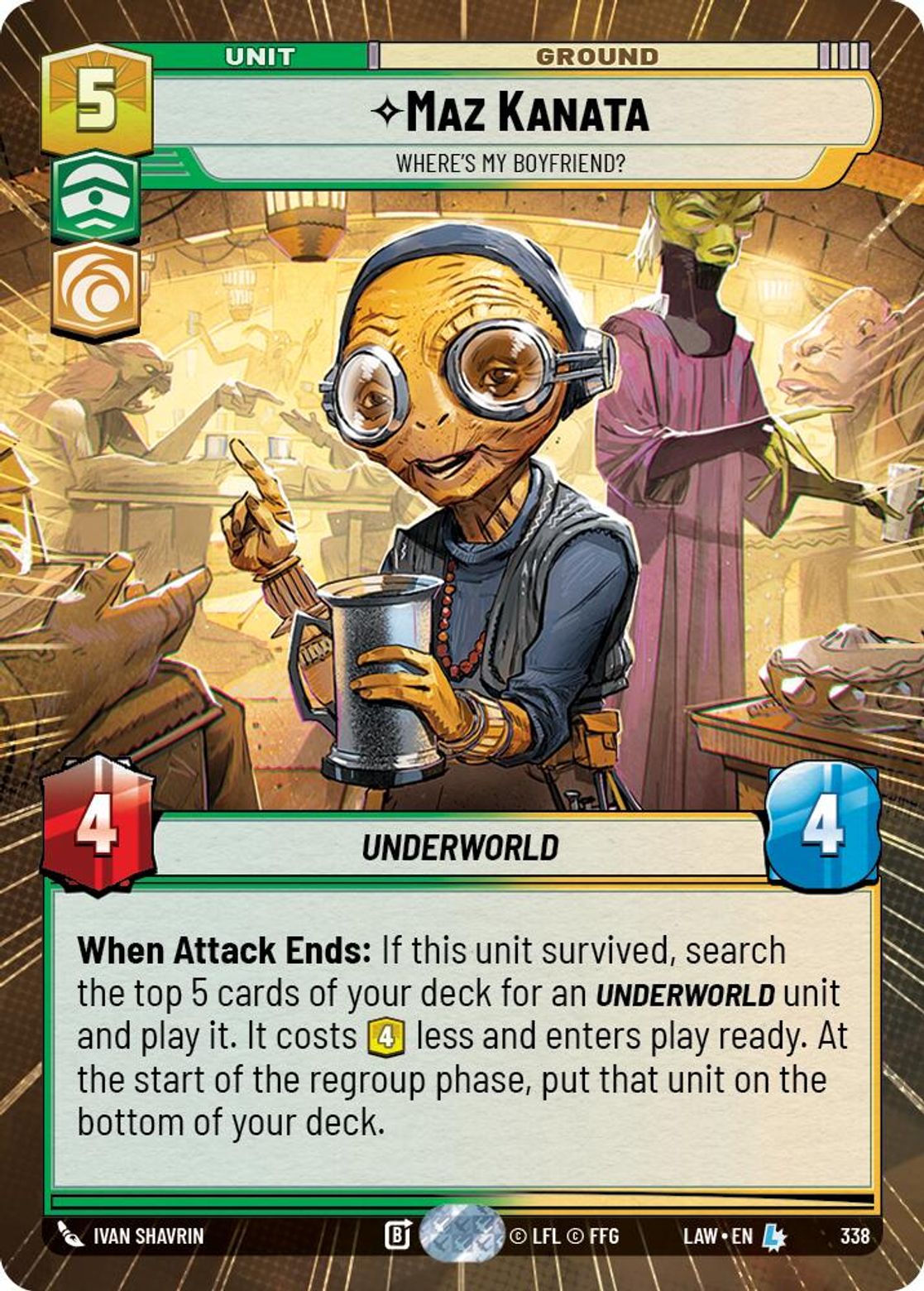 Maz Kanata — Where's My Boyfriend? #338/264 from A Lawless Time