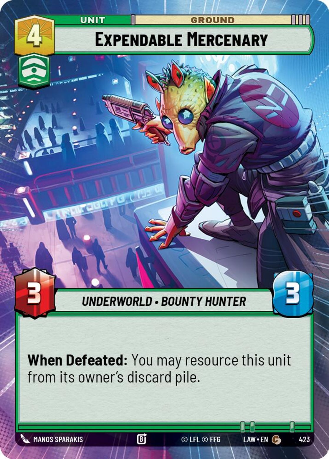 Expendable Mercenary #423/264 from A Lawless Time