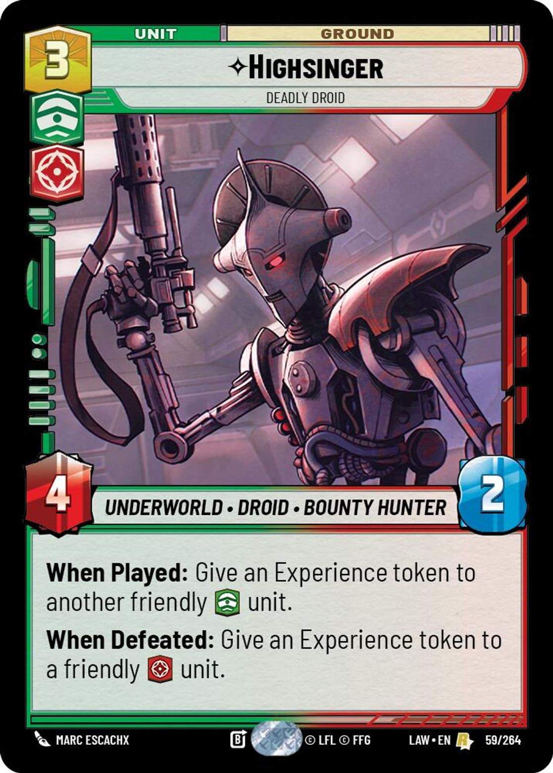 Highsinger — Deadly Droid #059/264 from A Lawless Time
